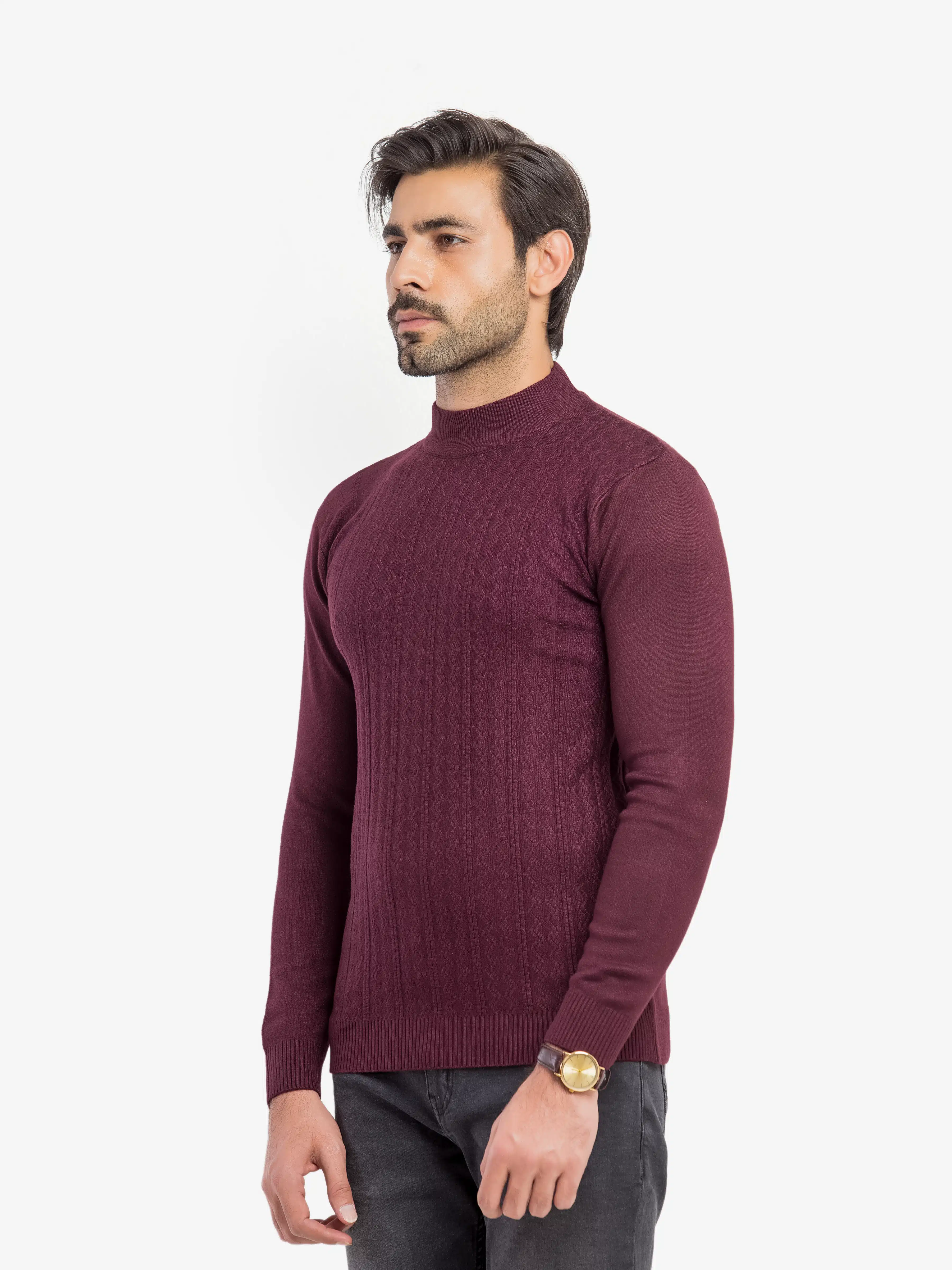 Mock Neck Sweater - EMTSWT5-007 - Image 4