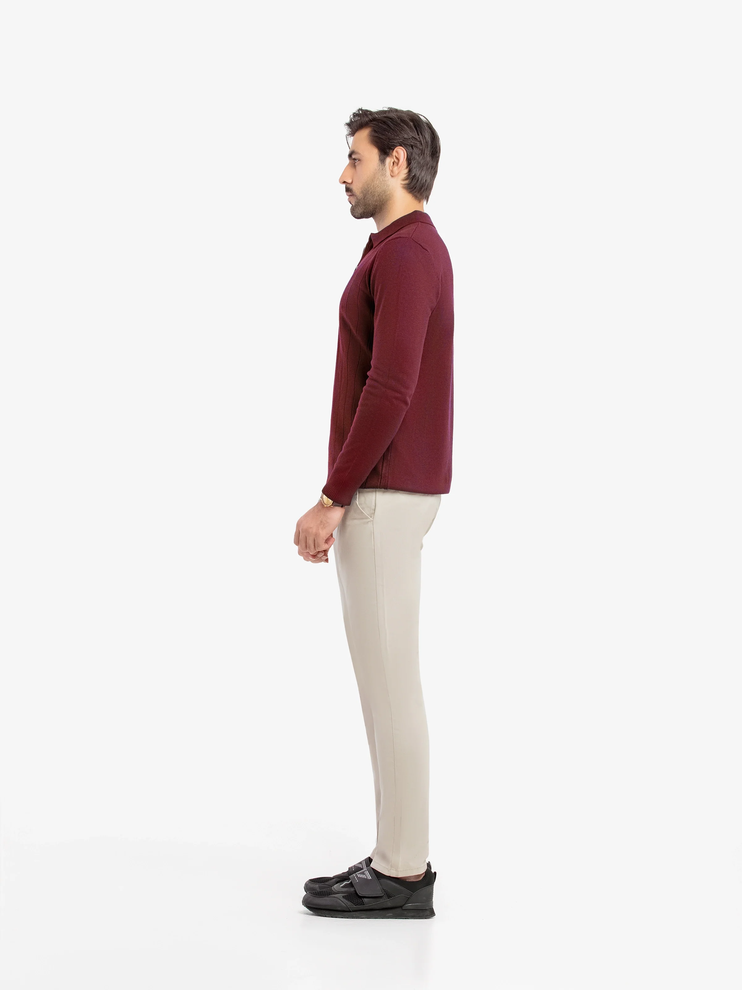 Drop Needle Zipper Sweater - EMTSWT5-032 - Image 4