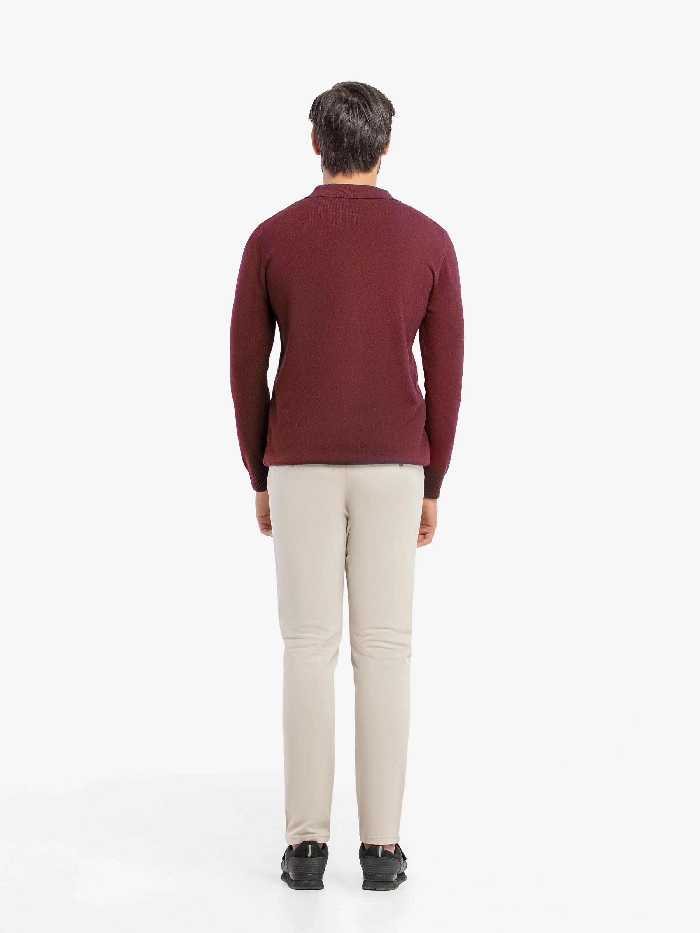 Drop Needle Zipper Sweater - EMTSWT5-032 - Image 5