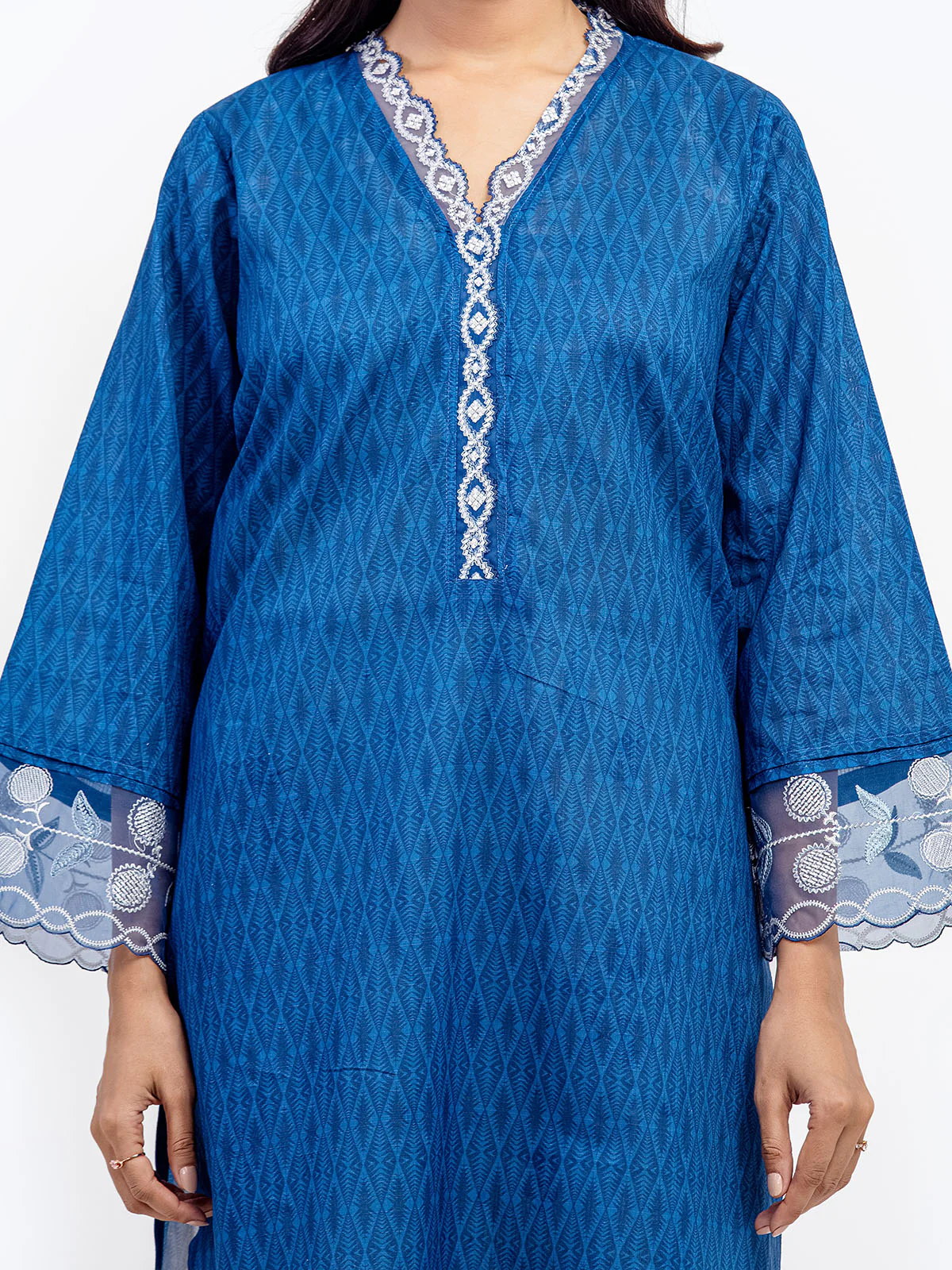 Embroidered Cotton Slub Shirt - EWTKE5-81676S - Image 3