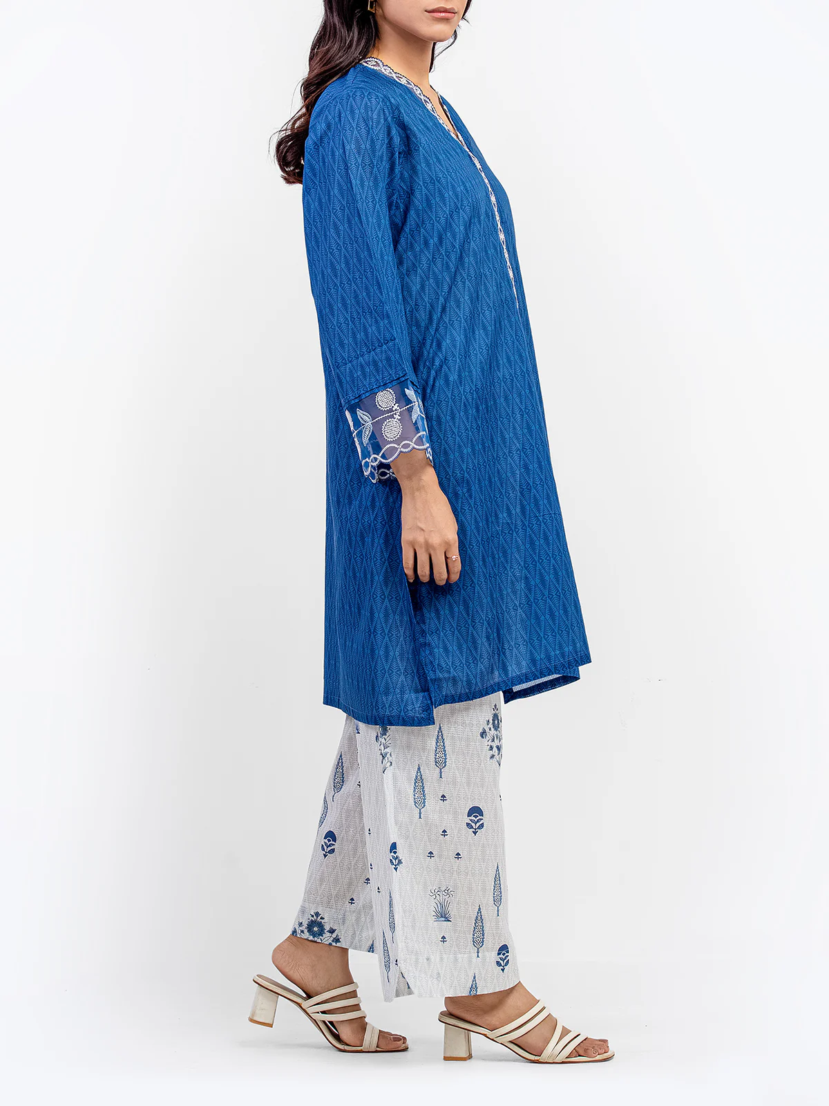 Embroidered Cotton Slub Shirt - EWTKE5-81676S - Image 4