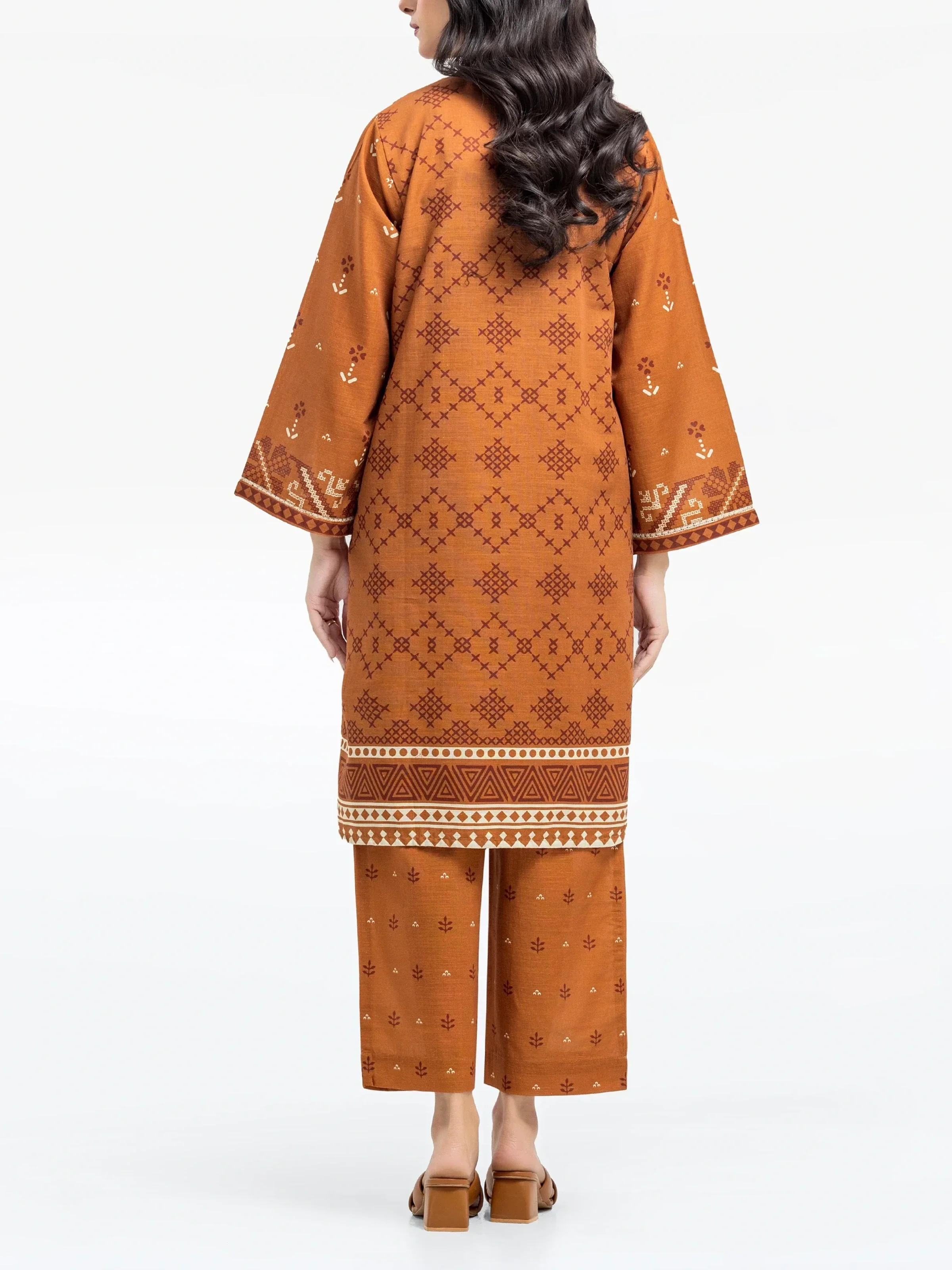 Printed Khaddar Shirt - EWTKP24-81406S - Image 4