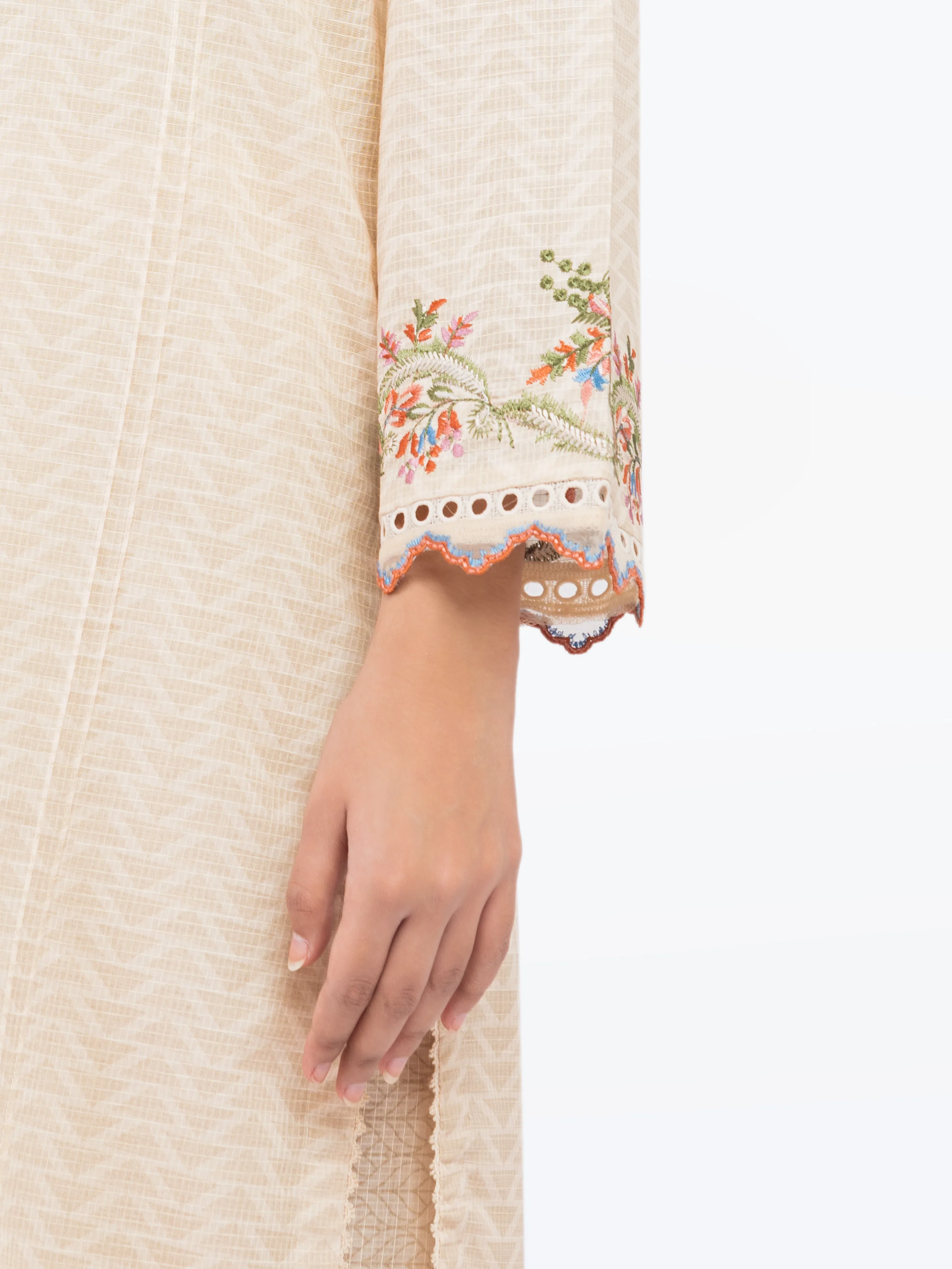 Printed Lawn Slub Shirt - EWTKP5-81680S - Image 4