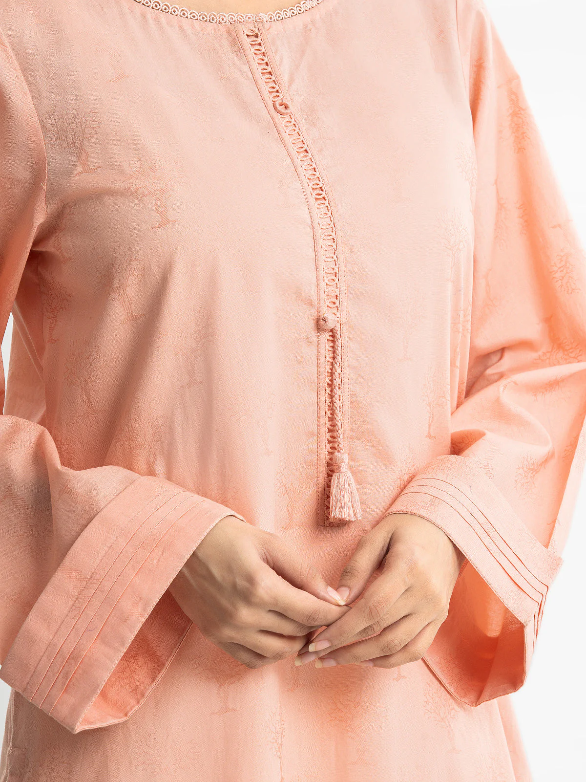 Printed Dobby Shirt - EWTKS24-68957S - Image 5