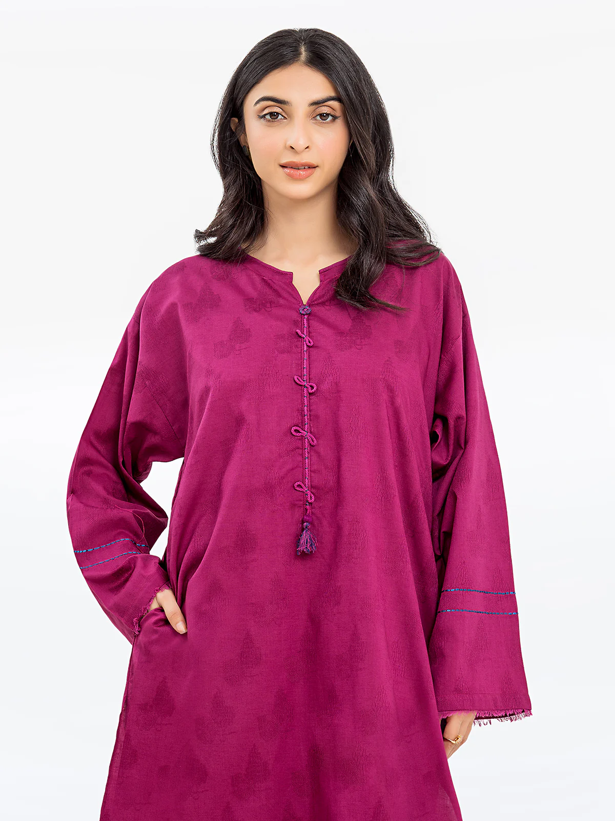 Solid Dobby Shirt - EWTKS24-69622S - Image 2