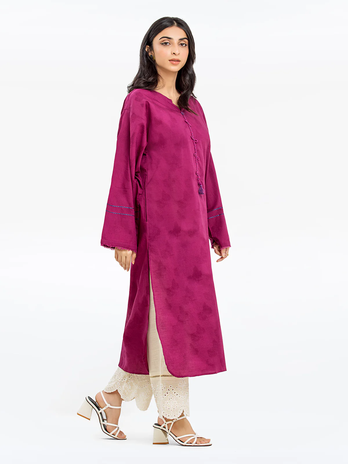 Solid Dobby Shirt - EWTKS24-69622S - Image 3