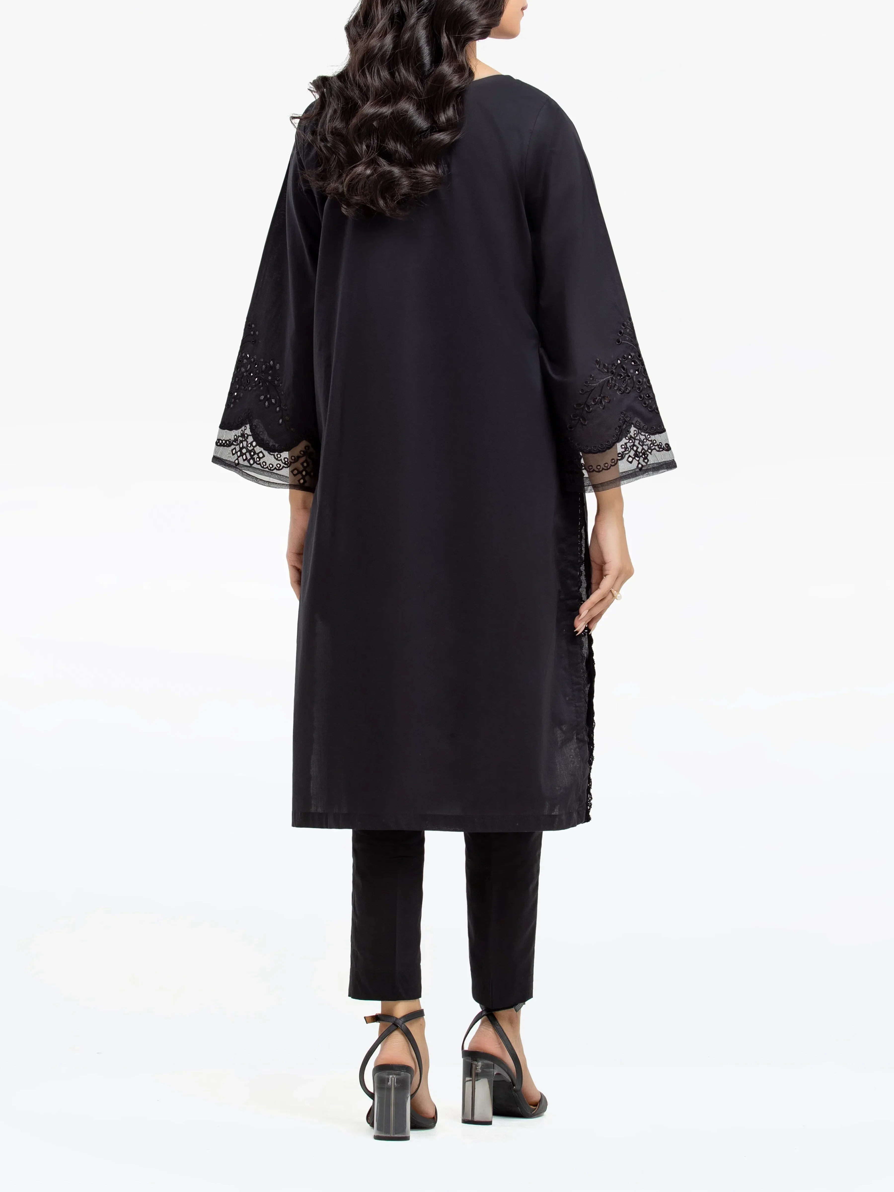 Embroidered Cambric Shirt Trouser - EWTKE24-81050ST - Image 6