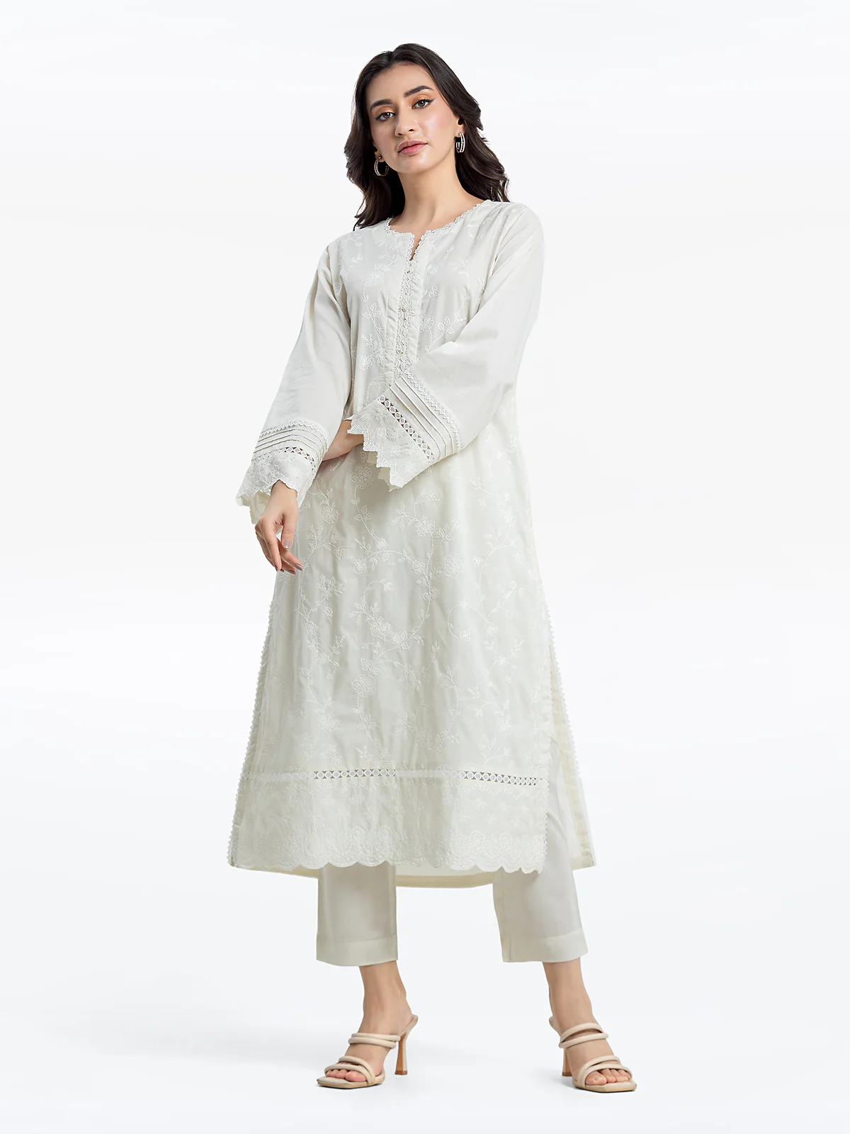 Embroidered Cambric Co-Ord Set - EWTKE24-81063ST - Image 2