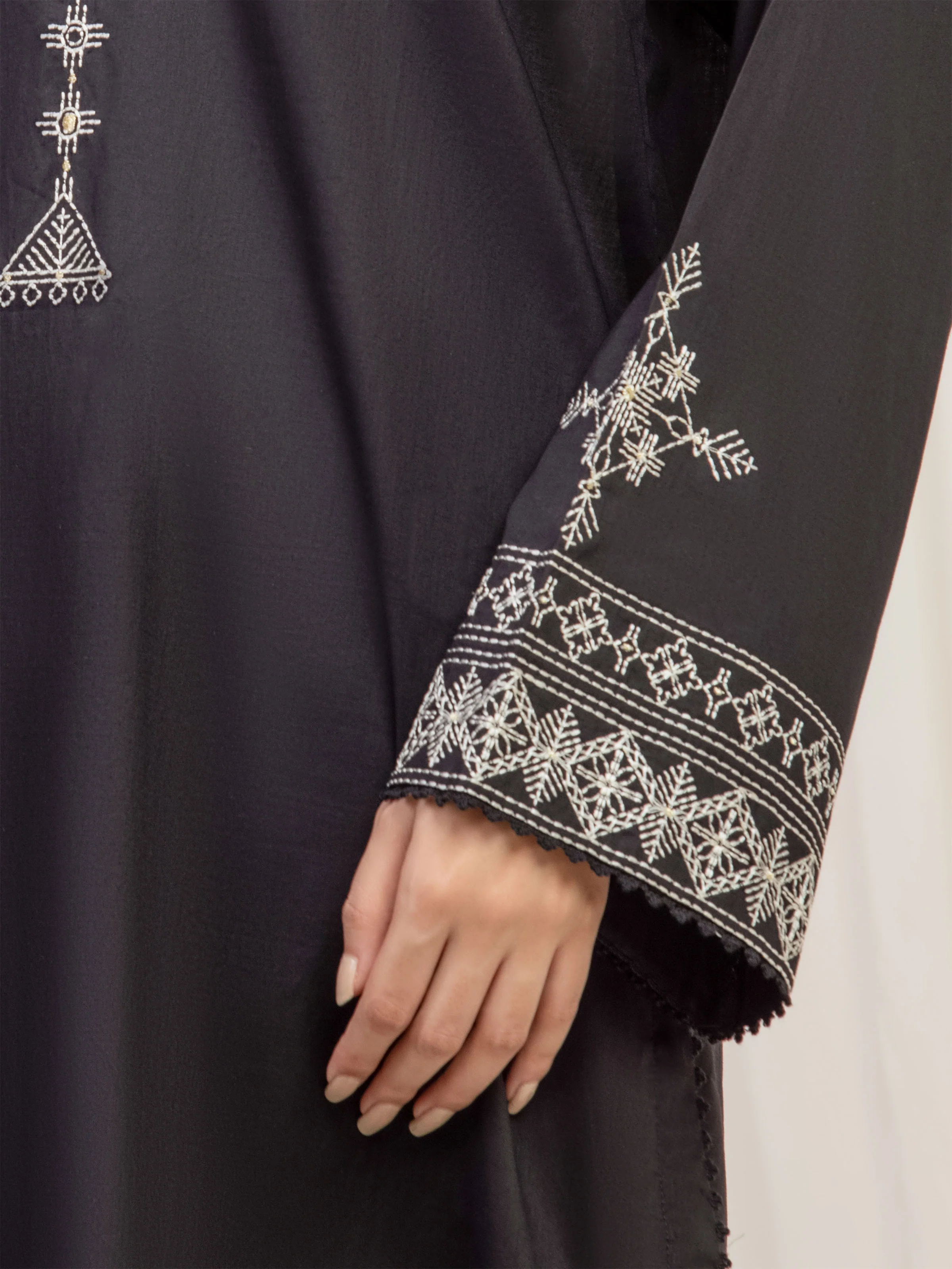 Embroidered Cambric Shirt Trouser - EWTKE5-80132ST - Image 5