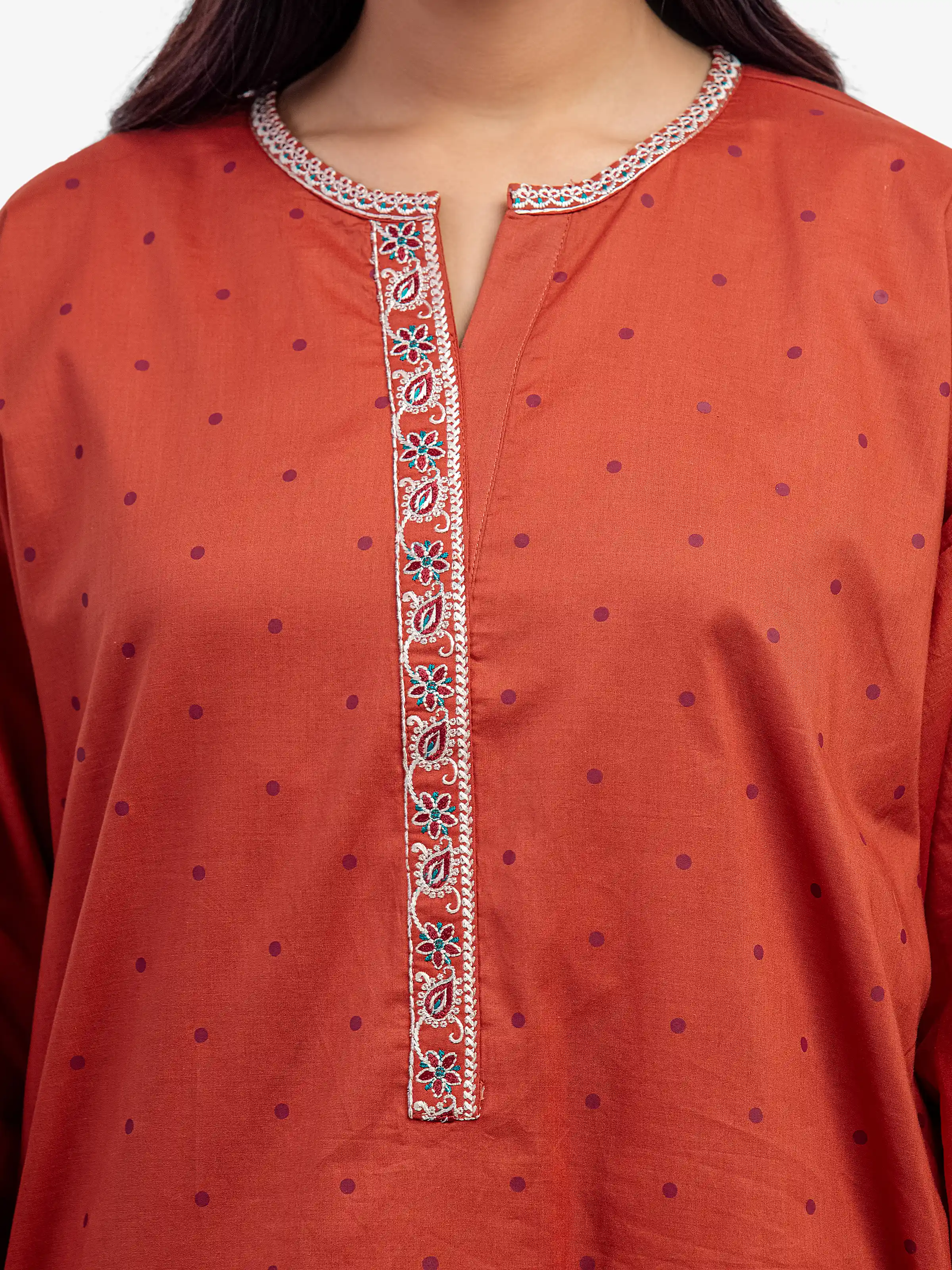 Embroidered Cambric Co-Ord Set - EWTKE5-81620ST - Image 2