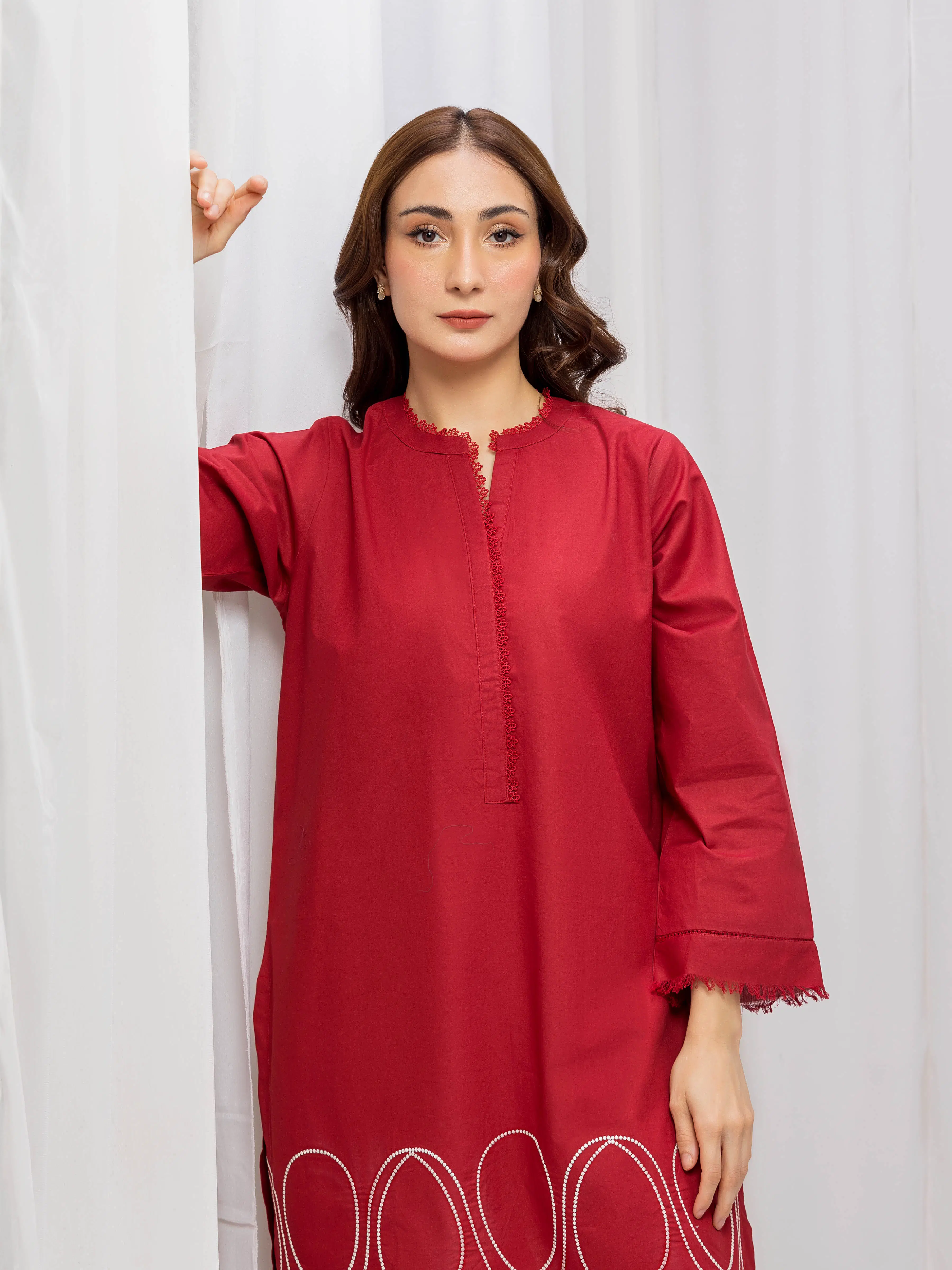 Embroidered Cambric Co-Ord Set - EWTKE5-85008ST - Image 2
