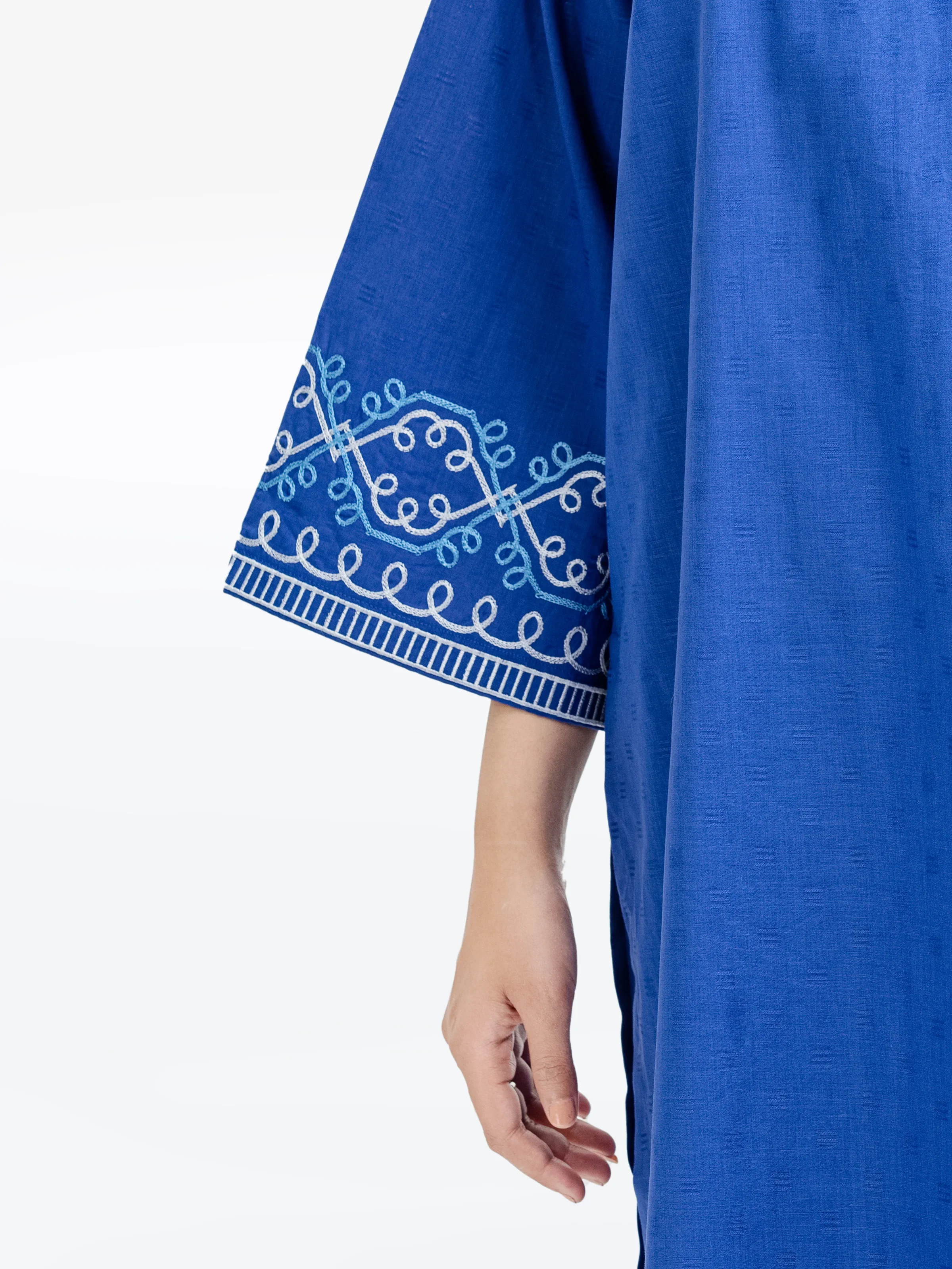 Embroidered Dobby Co-Ord Set - EWTKE24-80131ST - Image 4