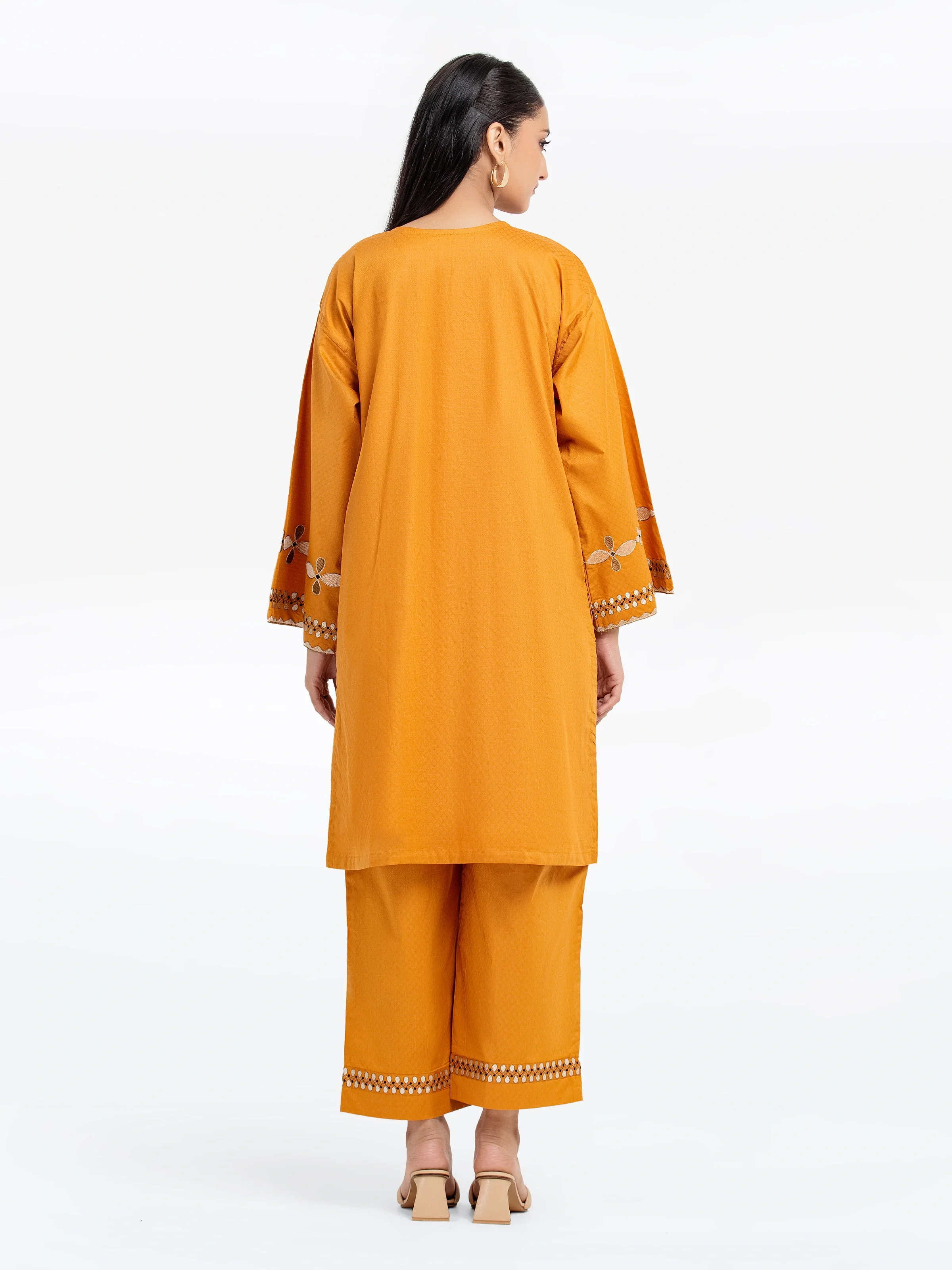 Embroidered Dobby Co-Ord Set - EWTKE24-81450ST - Image 5