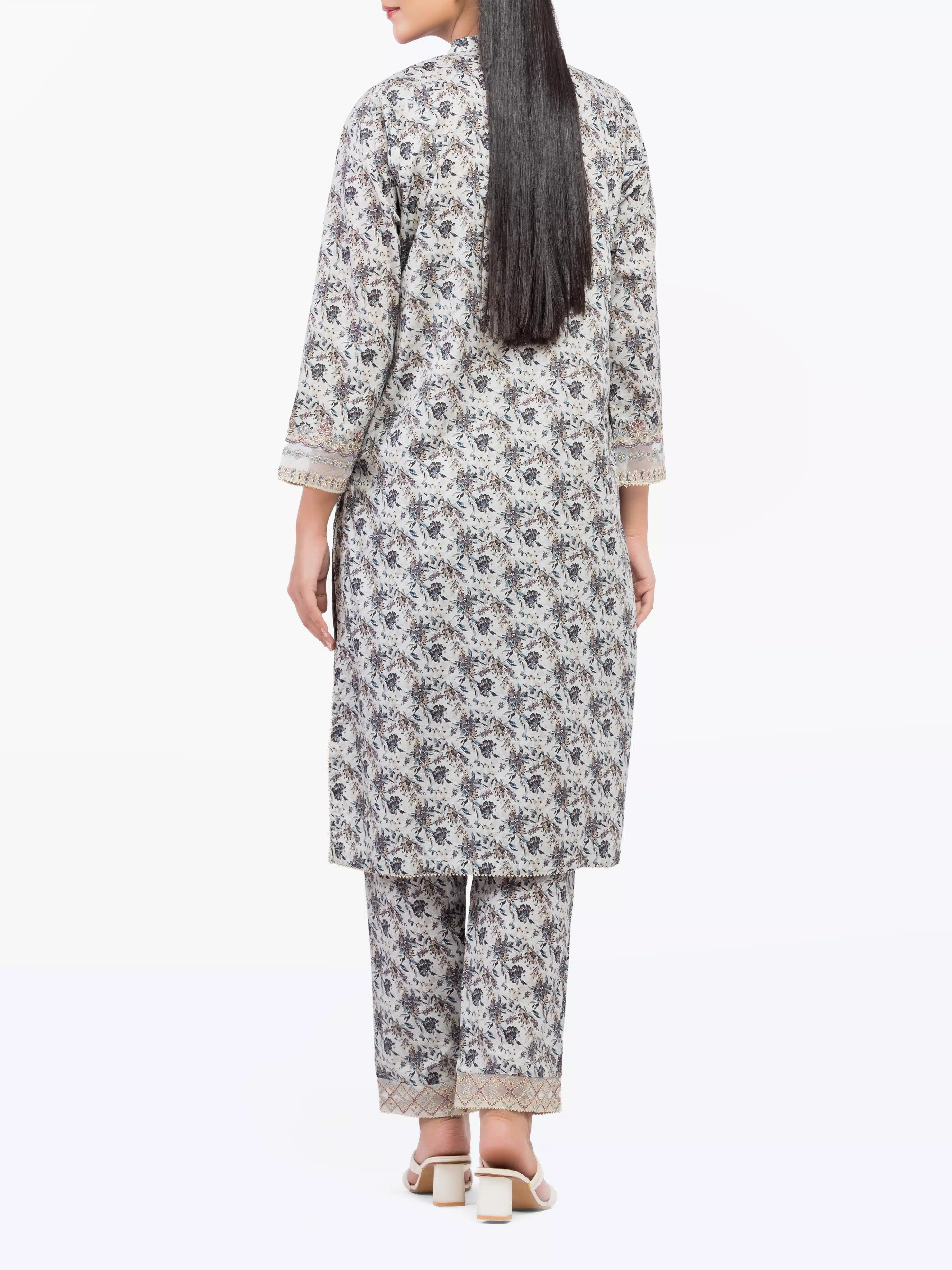 Embroidered Dobby Co-Ord Set - EWTKE24-81456ST - Image 5