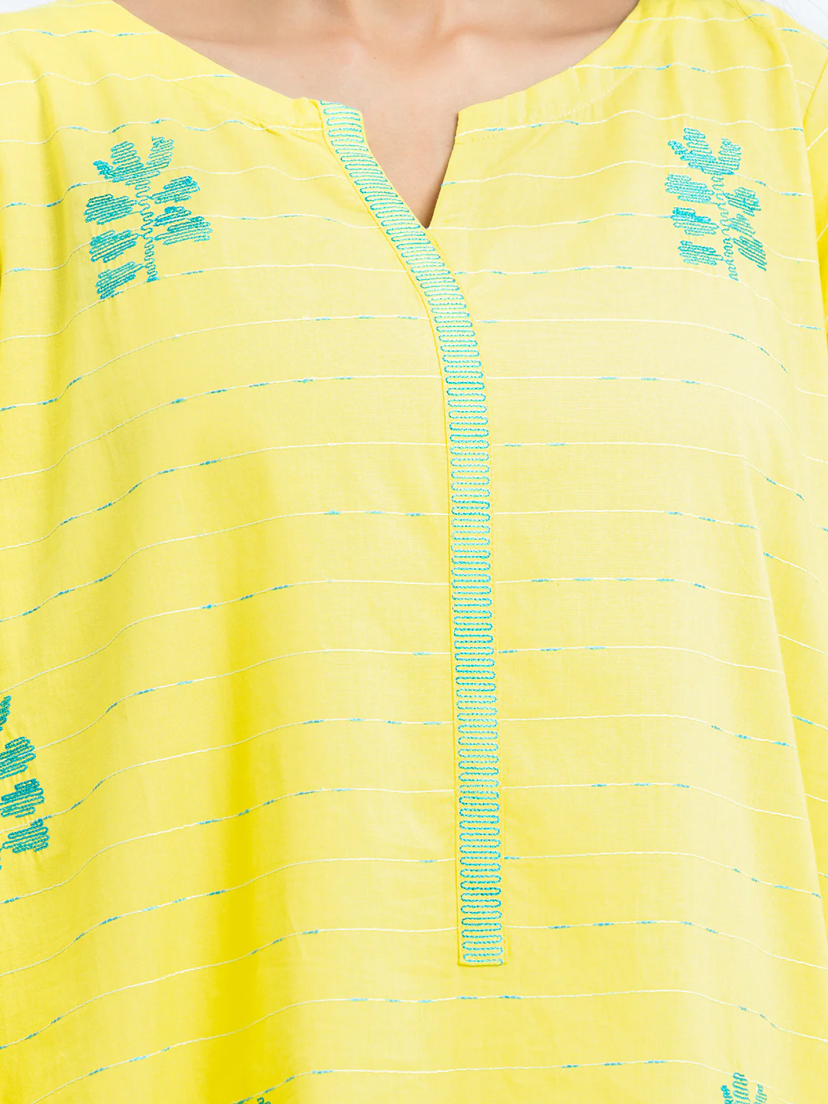 Embroidered Jacquard Shirt Trouser - EWTKE24-69701ST - Image 3