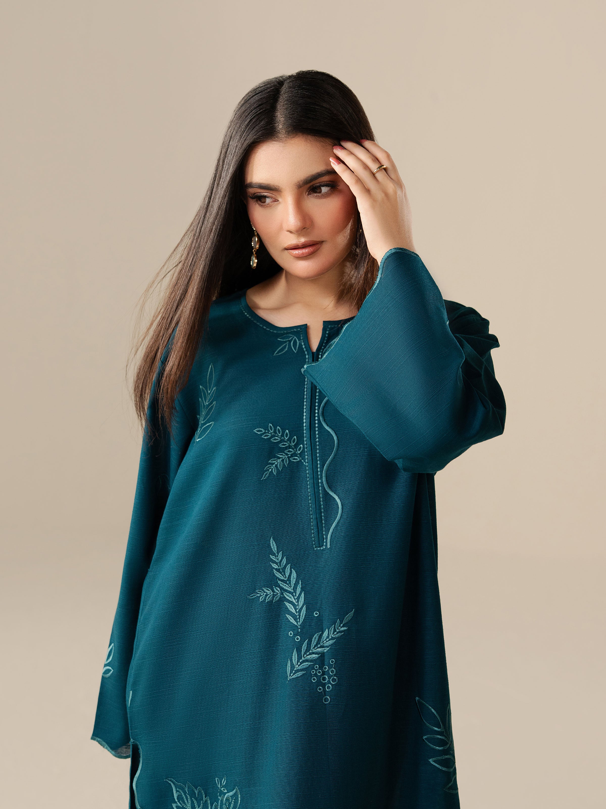 Embroidered Khaddar Shirt Trouser - EWTKED5-84004ST - Image 2