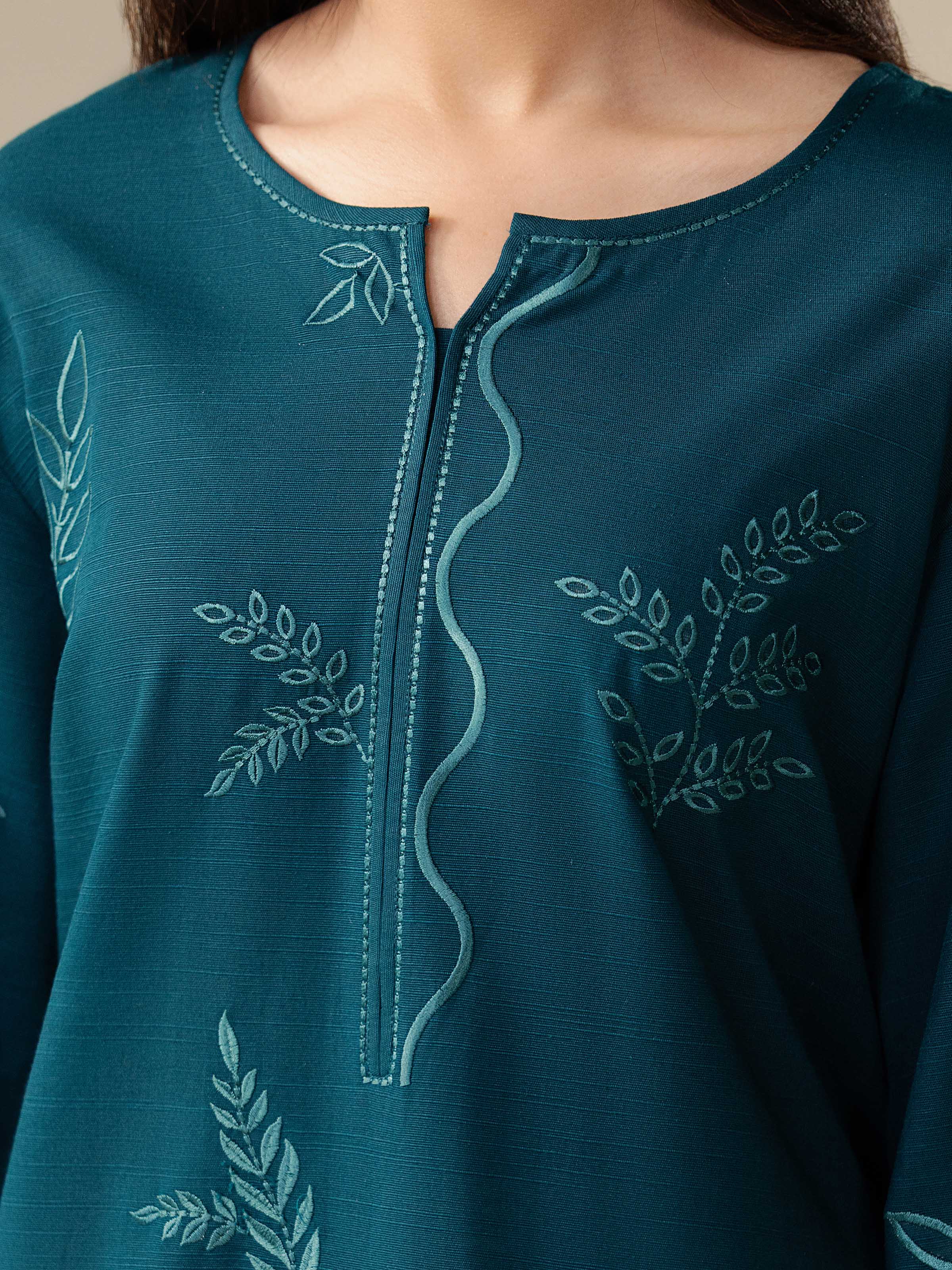 Embroidered Khaddar Shirt Trouser - EWTKED5-84004ST - Image 3