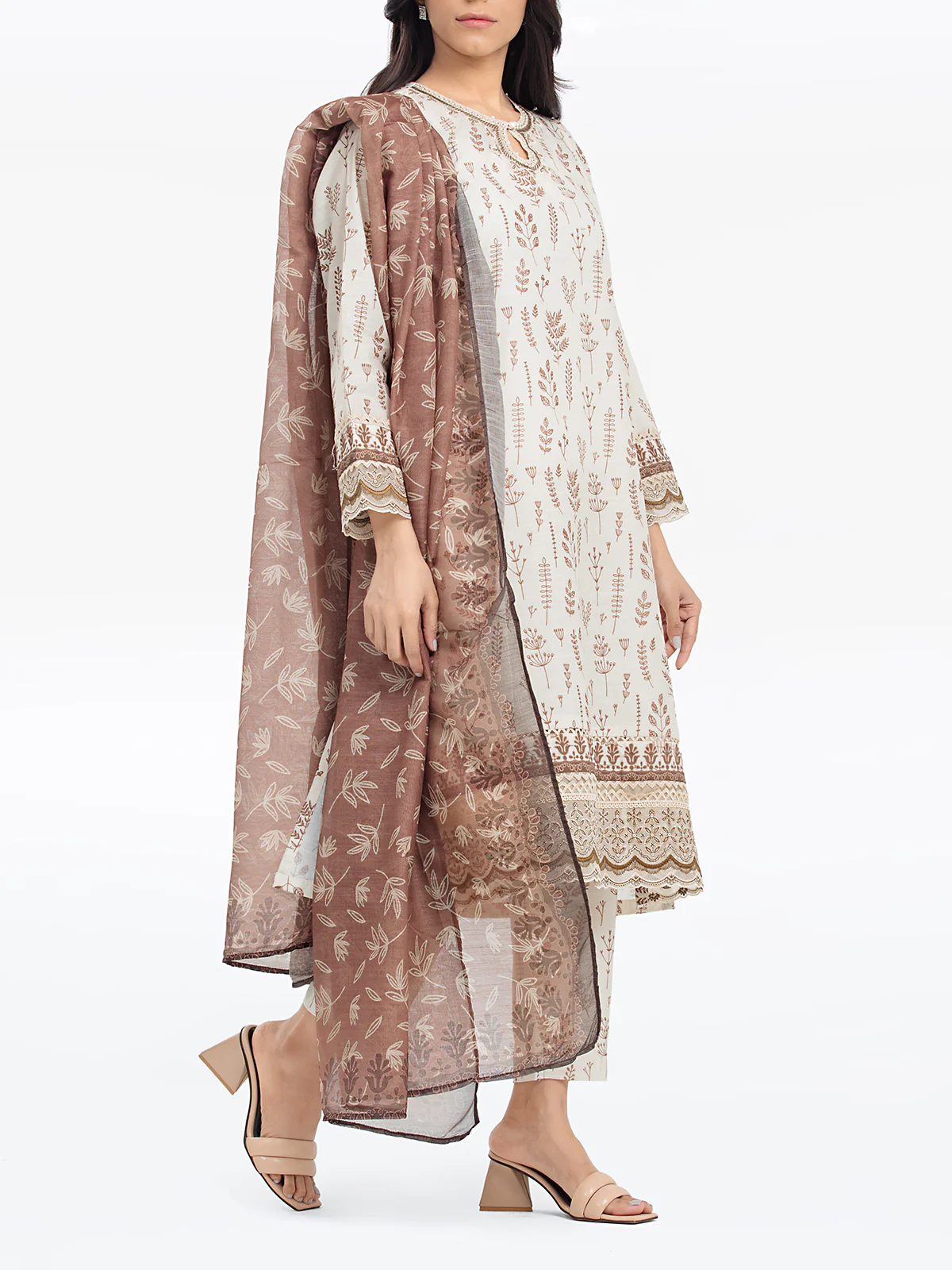 Embroidered Lawn Slub Shirt Trouser - EWTKE24-69639ST - Image 4