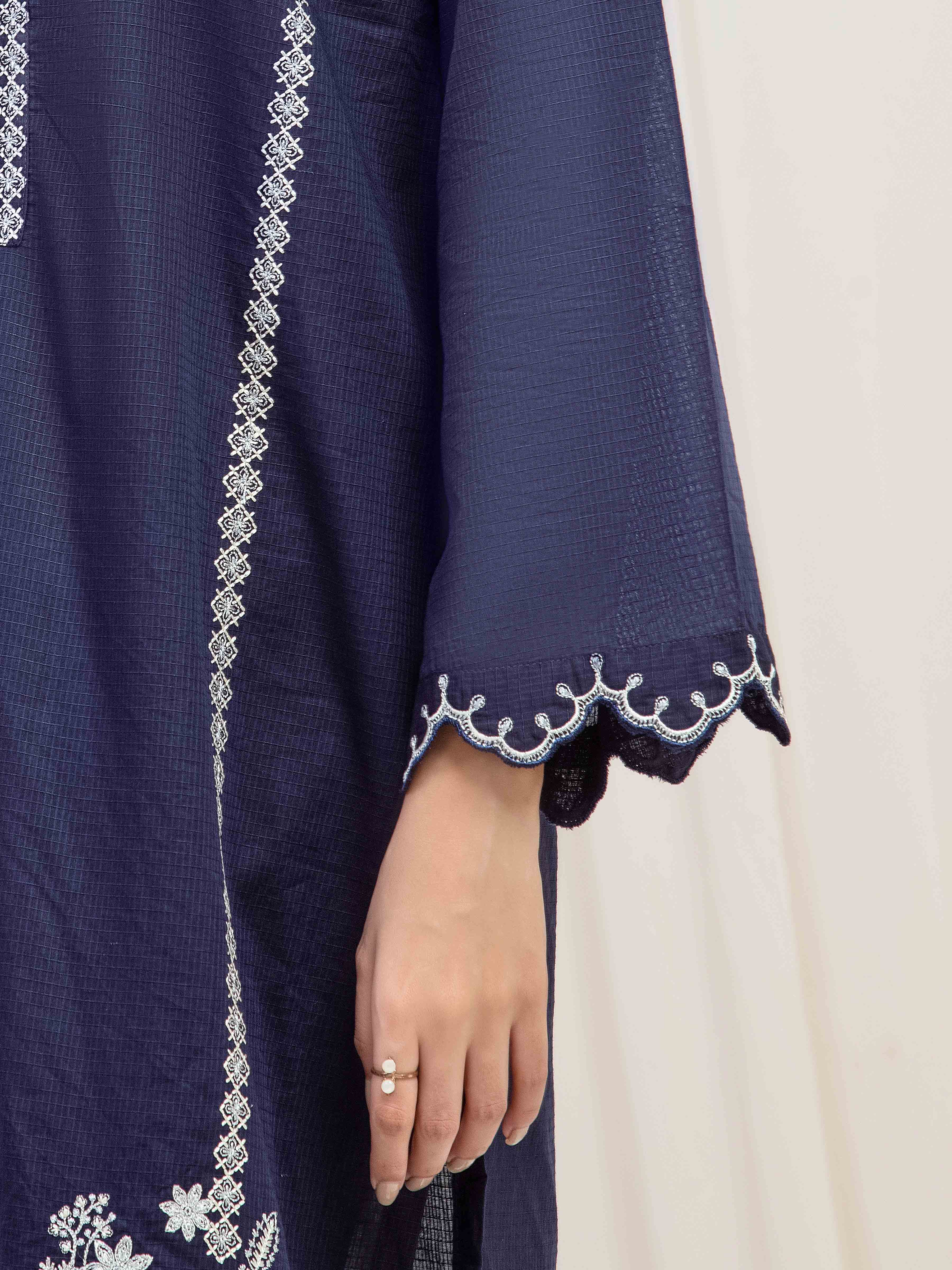 Embroidered Lawn Slub Shirt Trouser - EWTKE5-82103ST - Image 4