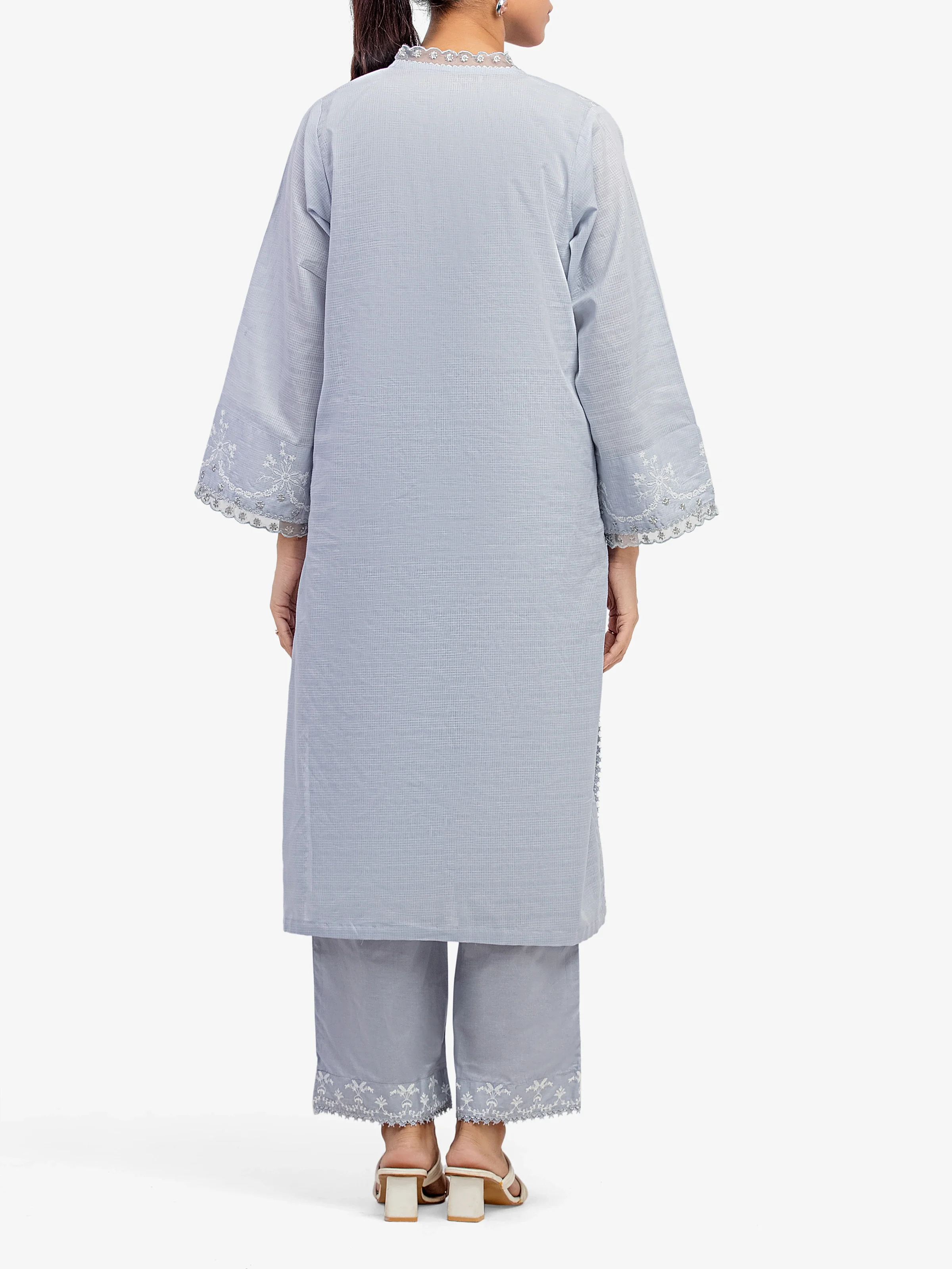 Embroidered Lawn Slub Co-Ord Set - EWTKE5-82105ST - Image 6