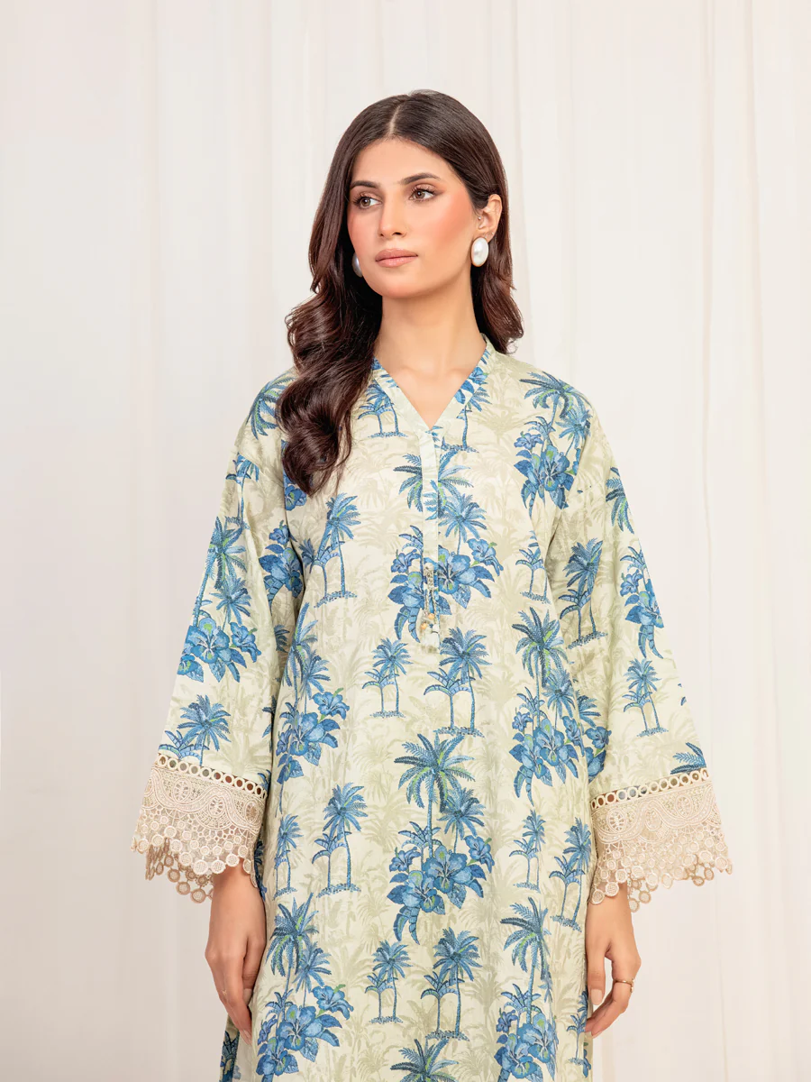 Embroidered Self Jacquard Co-Ord Set - EWTKE5-81686ST - Image 2