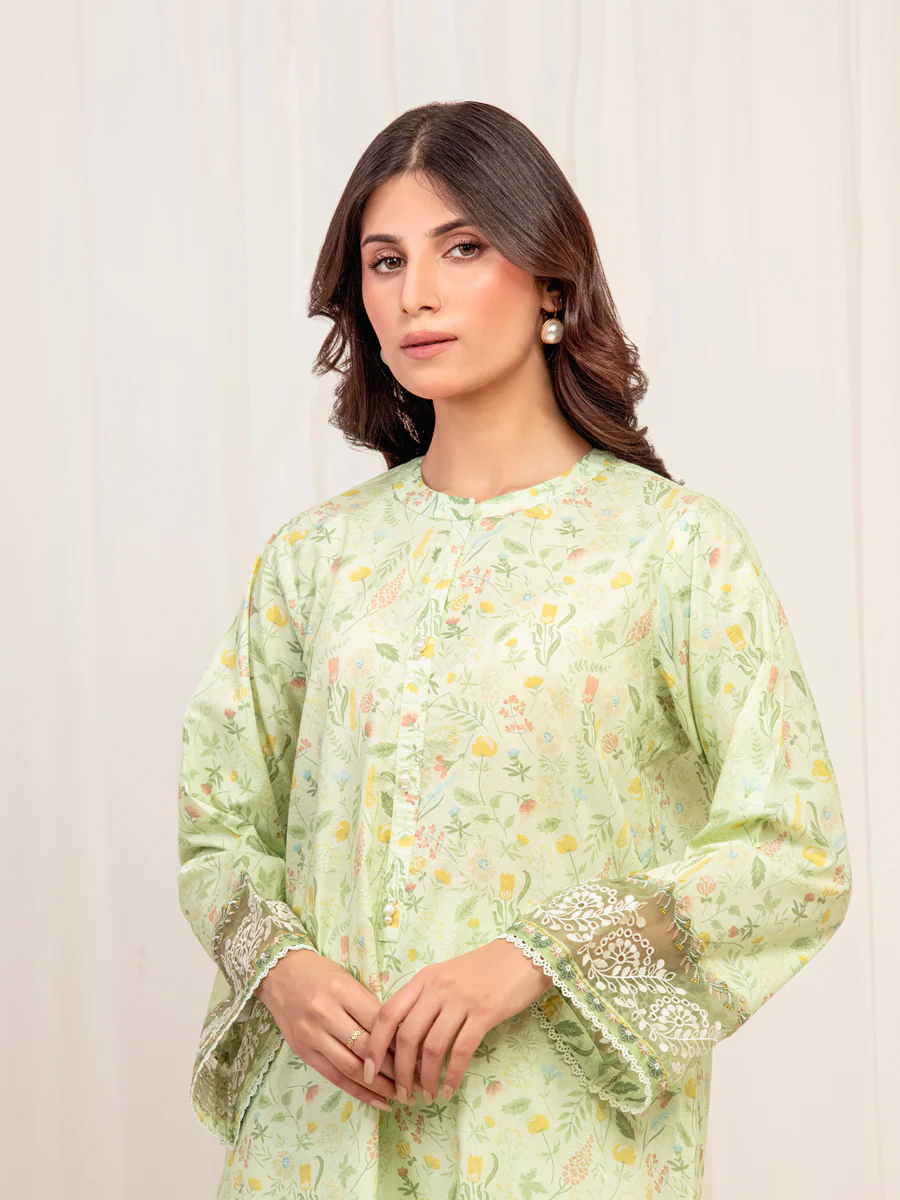Embroidered Self Jacquard Co-Ord Set - EWTKE5-81689ST - Image 2