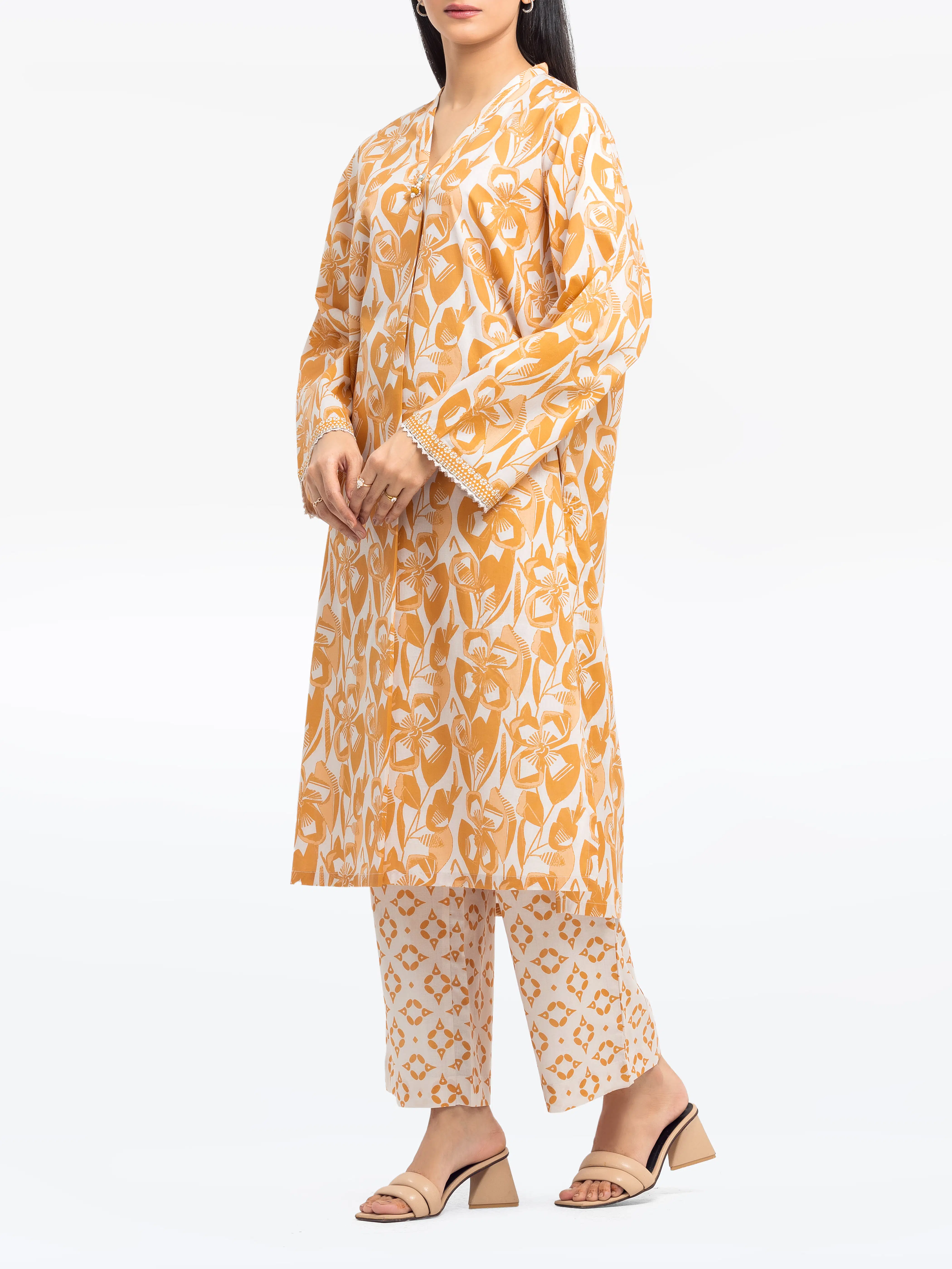 Printed Cambric Shirt Trouser - EWTKP5-81642ST - Image 4
