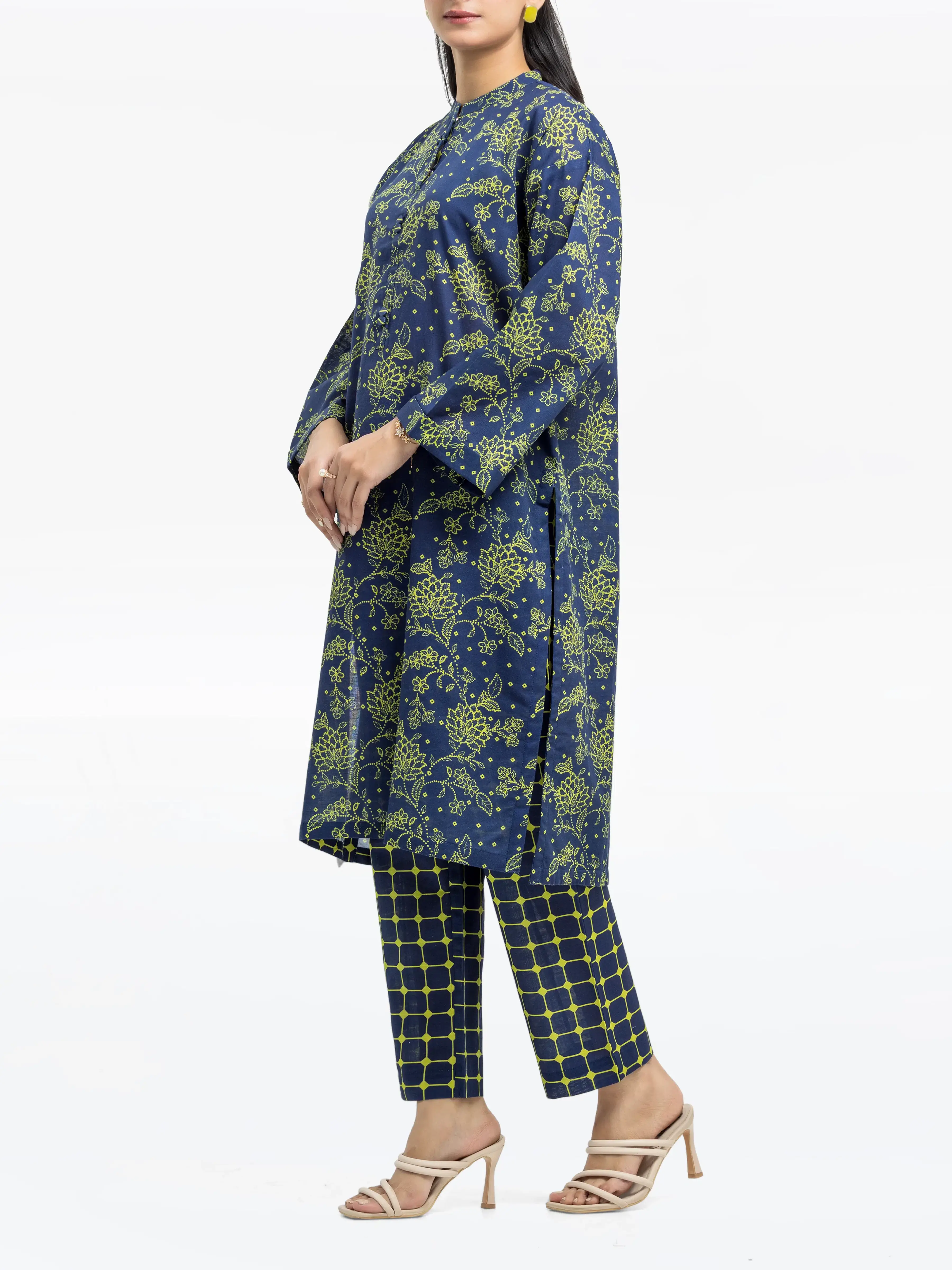 Printed Khaddar Co-Ord Set - EWTKP24-81407ST - Image 5