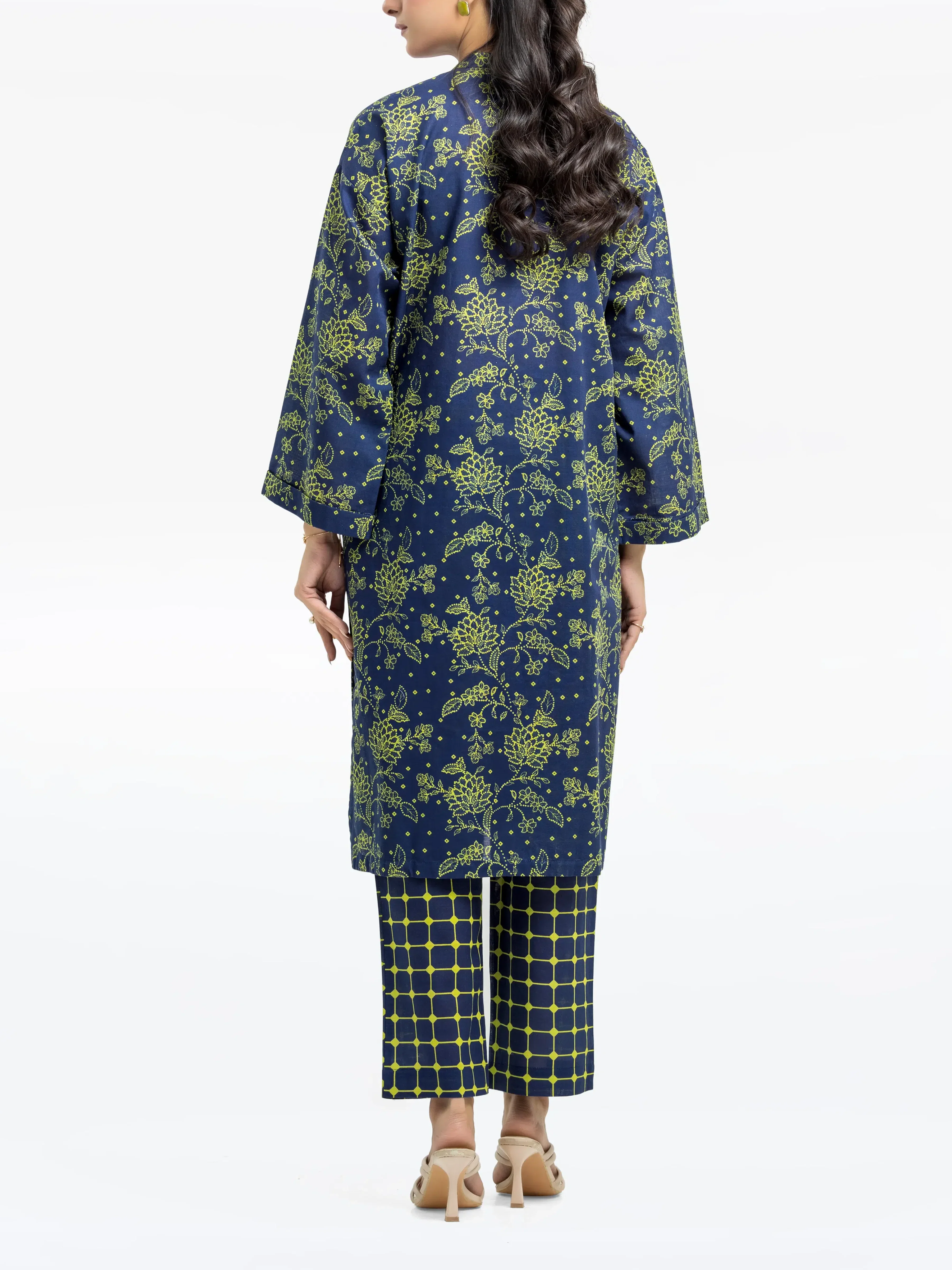 Printed Khaddar Co-Ord Set - EWTKP24-81407ST - Image 6
