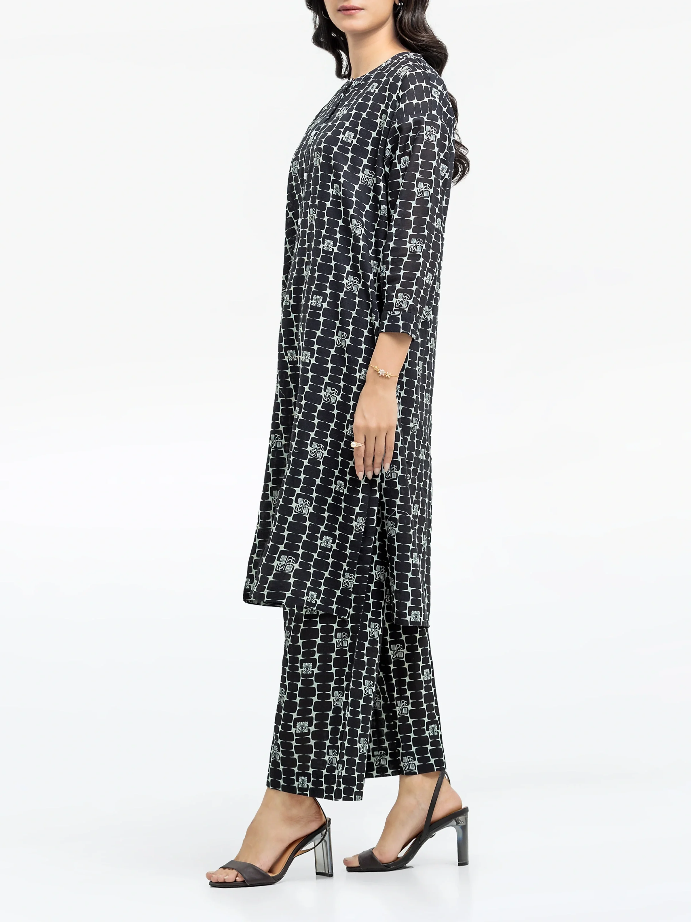 Printed Khaddar Co-Ord Set - EWTKP24-81411ST - Image 5
