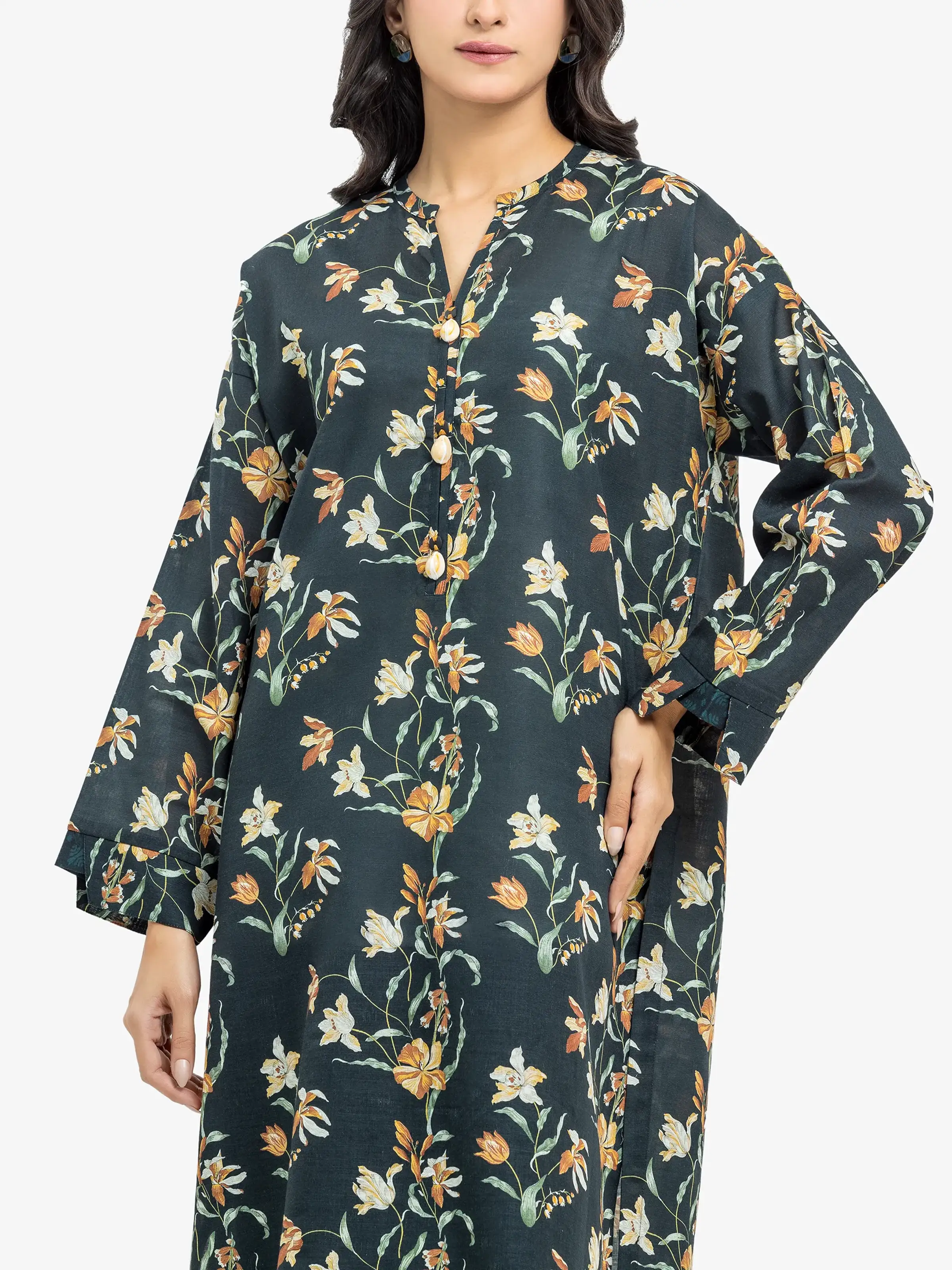 Printed Khaddar Co-Ord Set - EWTKP24-81413ST - Image 3