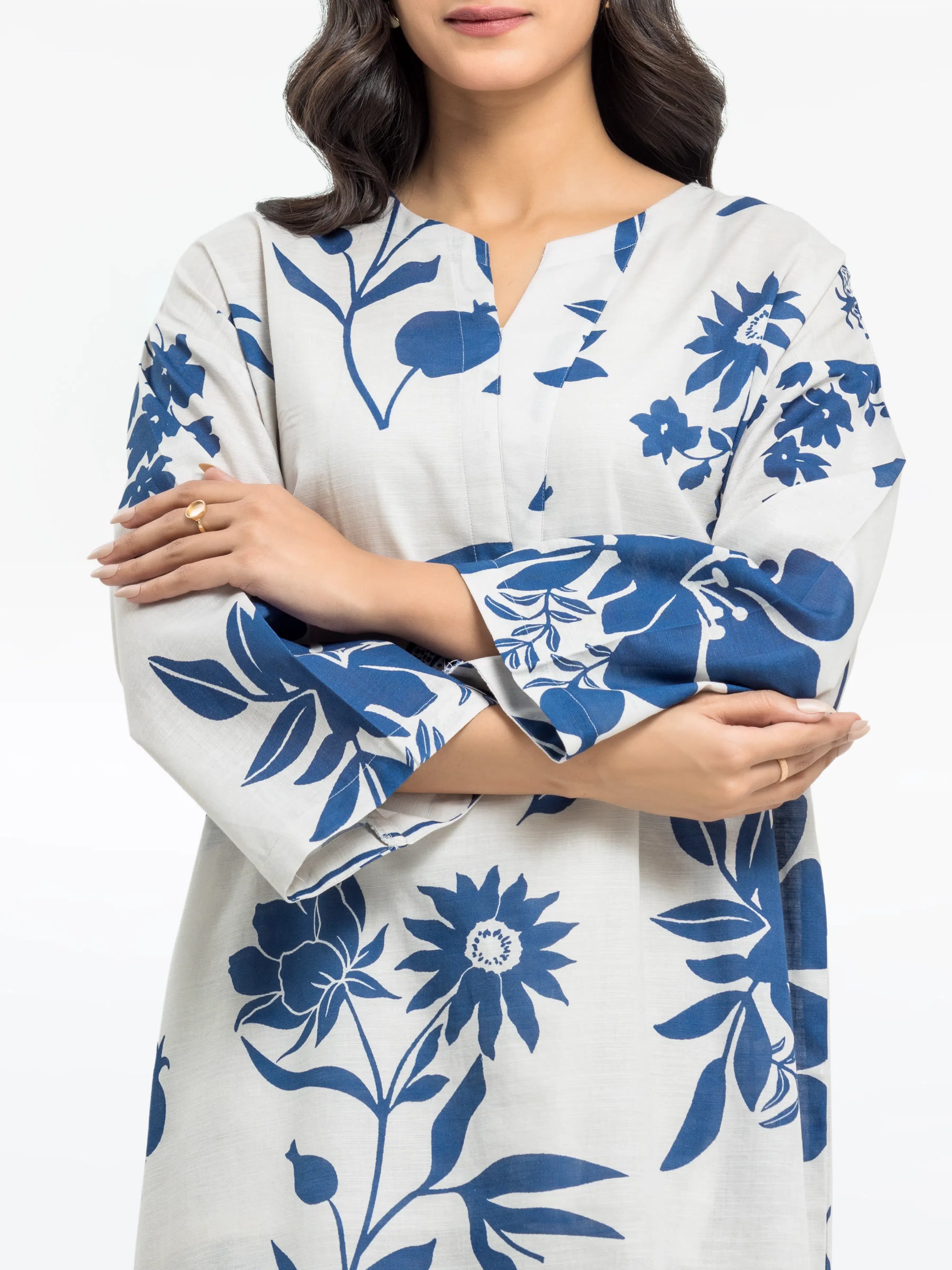 Printed Khaddar Co-Ord Set - EWTKP24-81417ST - Image 2