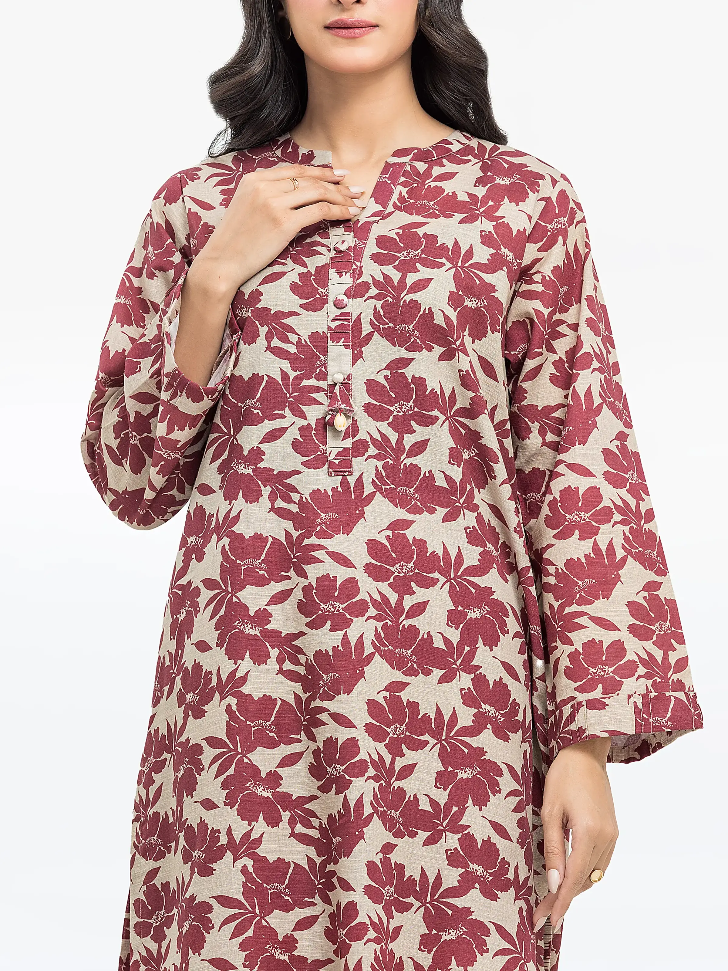 Printed Khaddar Shirt Trouser - EWTKP24-81421ST - Image 2