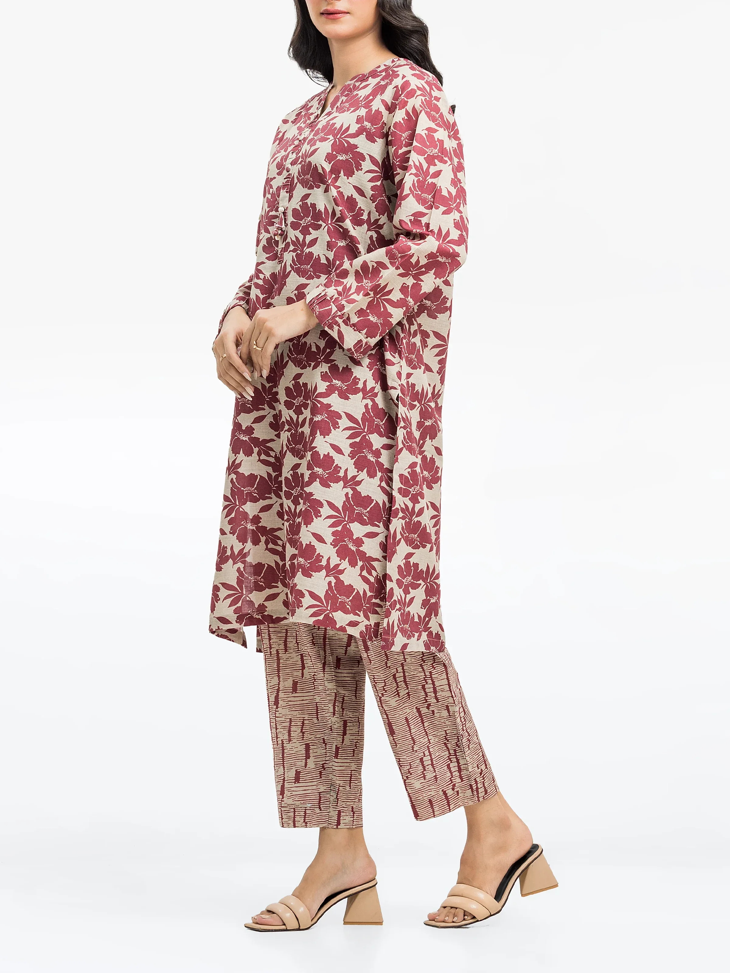 Printed Khaddar Shirt Trouser - EWTKP24-81421ST - Image 5