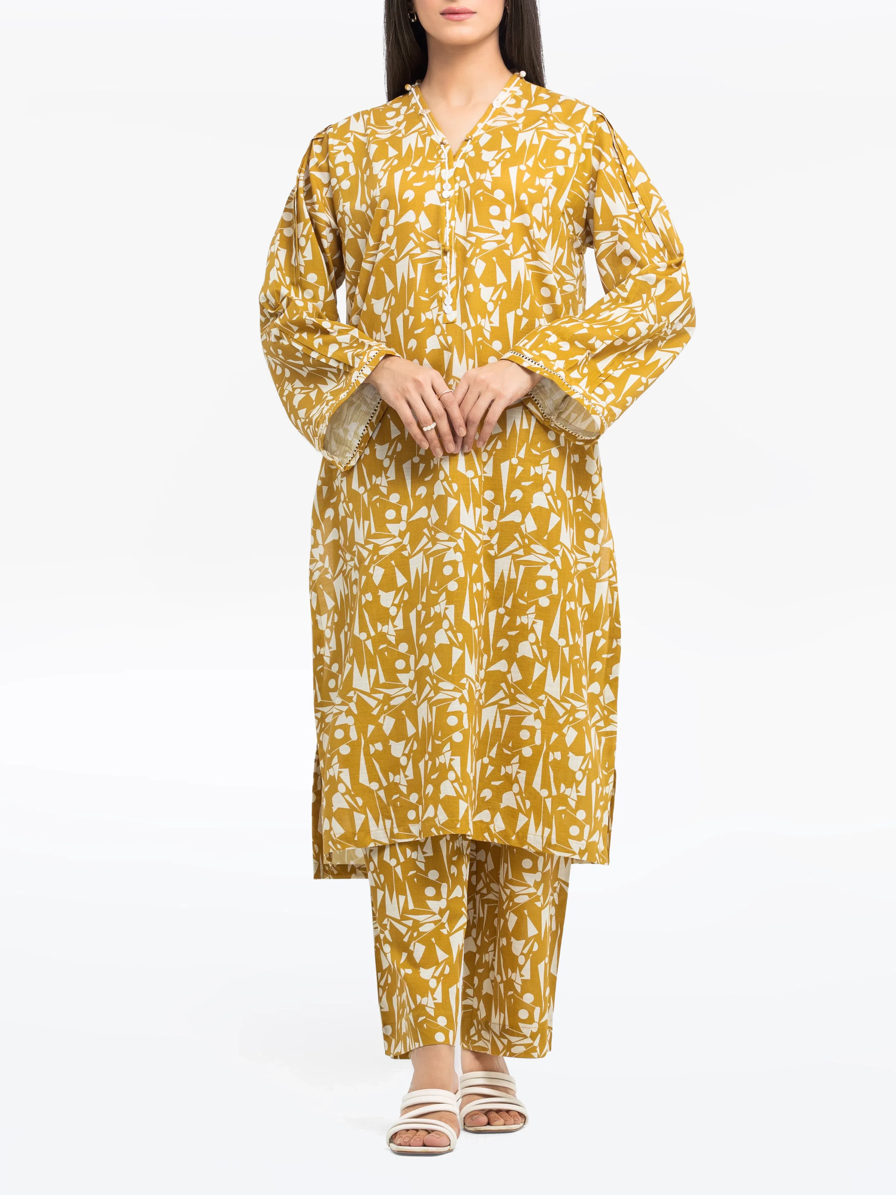 Printed Khaddar Co-Ord Set - EWTKP24-81499ST