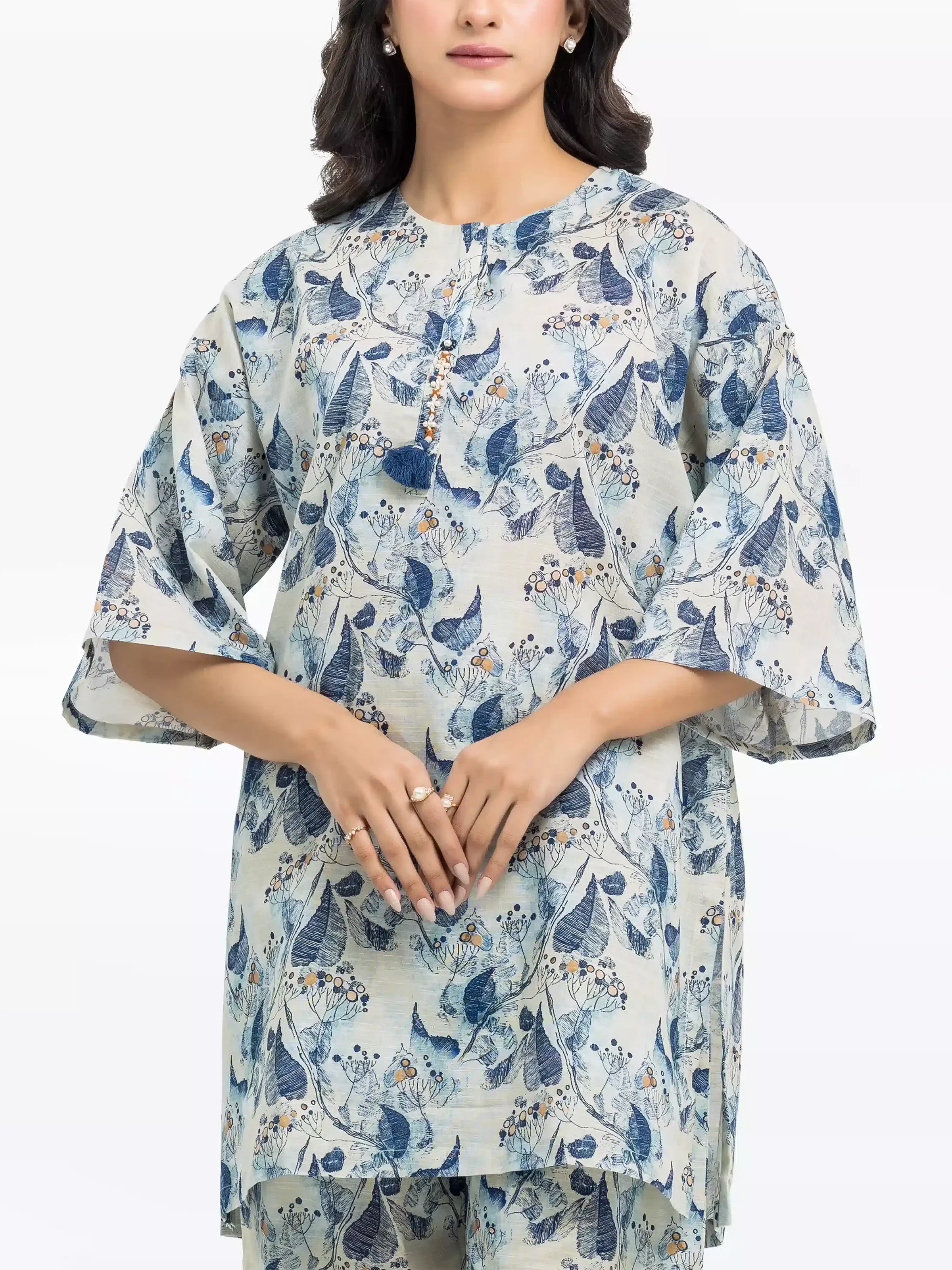 Printed Khaddar Co-Ord Set - EWTKP24-81501ST - Image 2