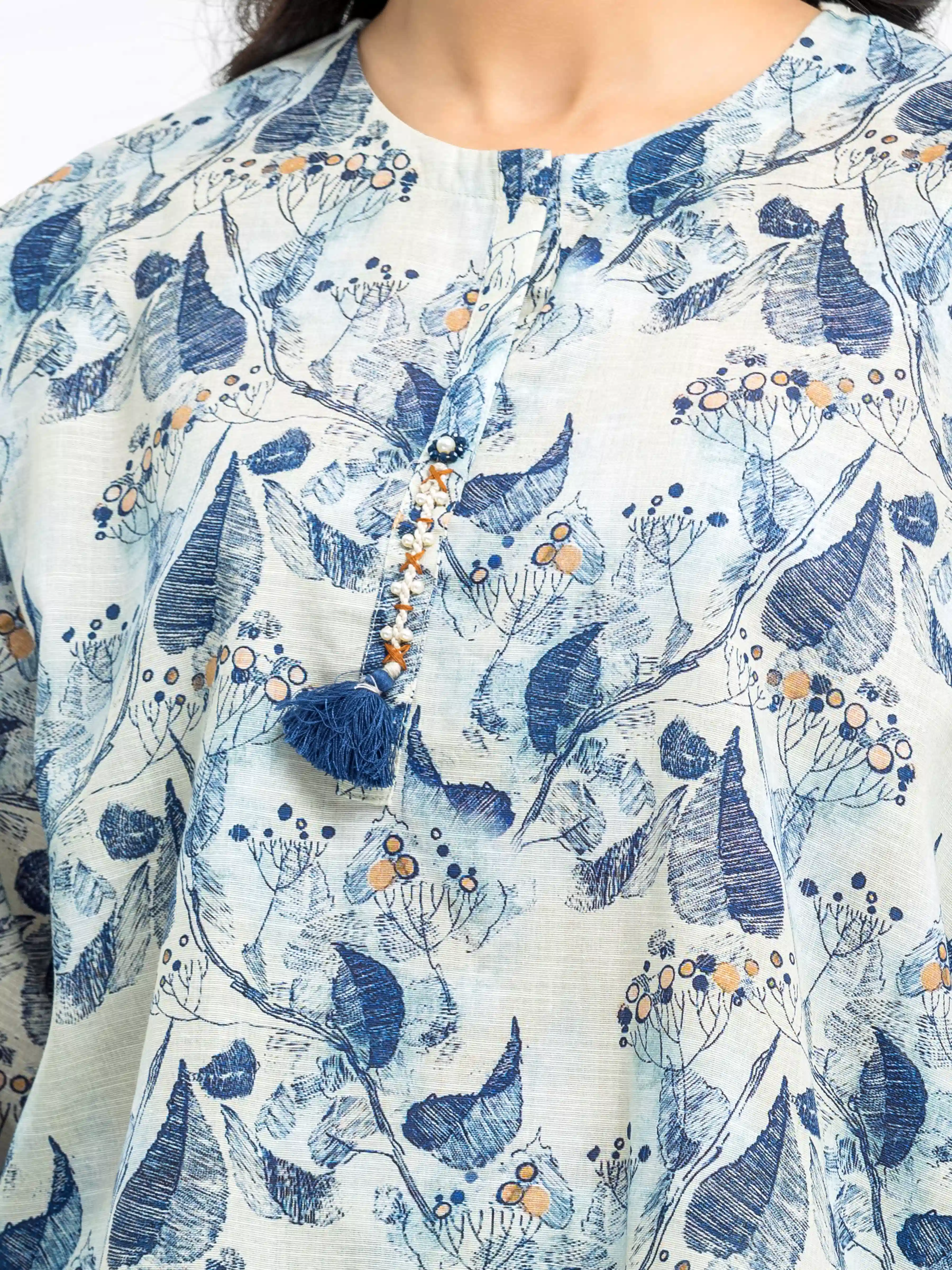 Printed Khaddar Co-Ord Set - EWTKP24-81501ST - Image 3