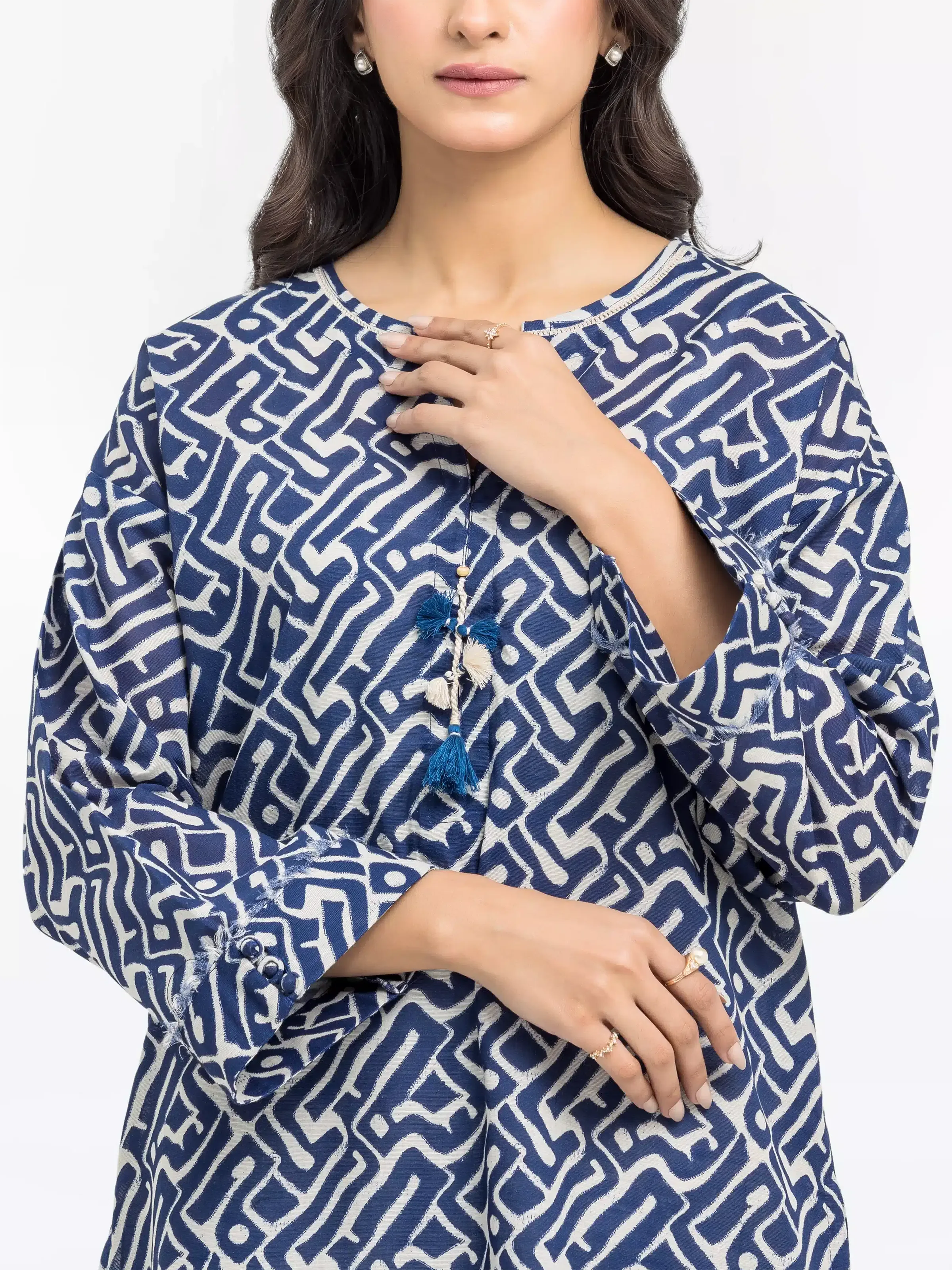 Printed Khaddar Co-Ord Set - EWTKP24-81504ST - Image 2