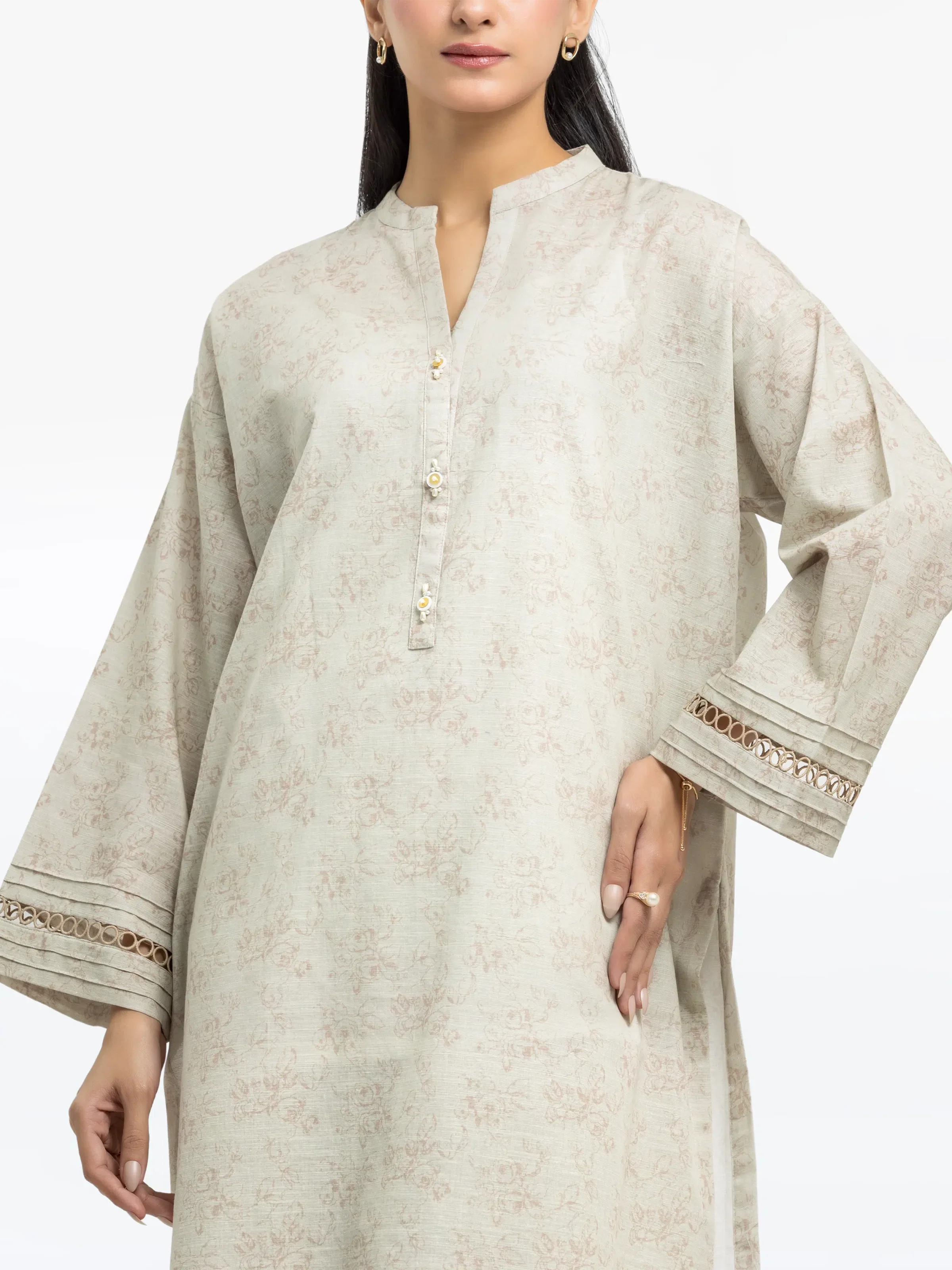 Printed Khaddar Shirt Trouser - EWTKP24-81537ST - Image 2
