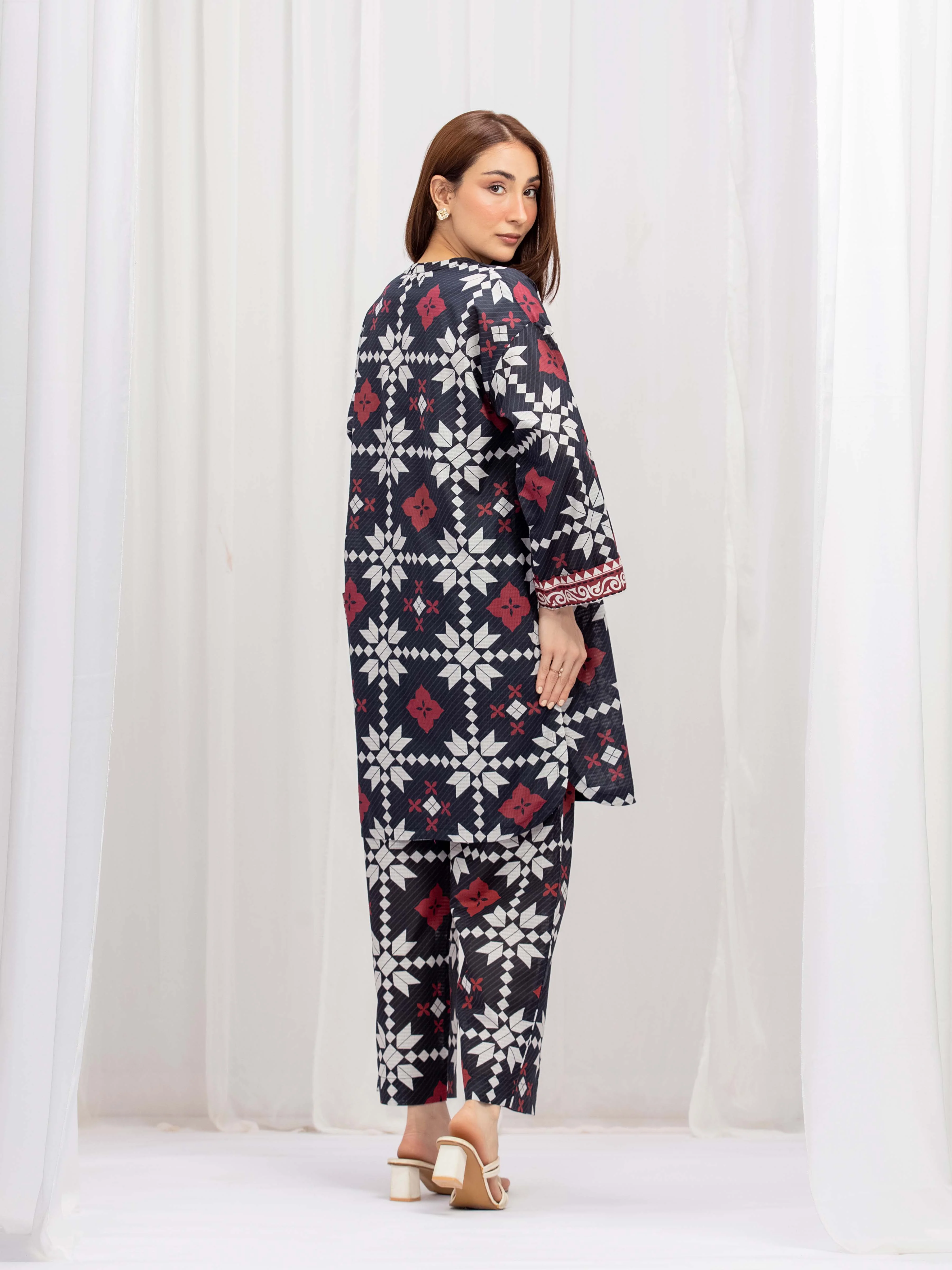 Printed Lawn Slub Co-Ord Set - EWTKP5-86011ST - Image 6
