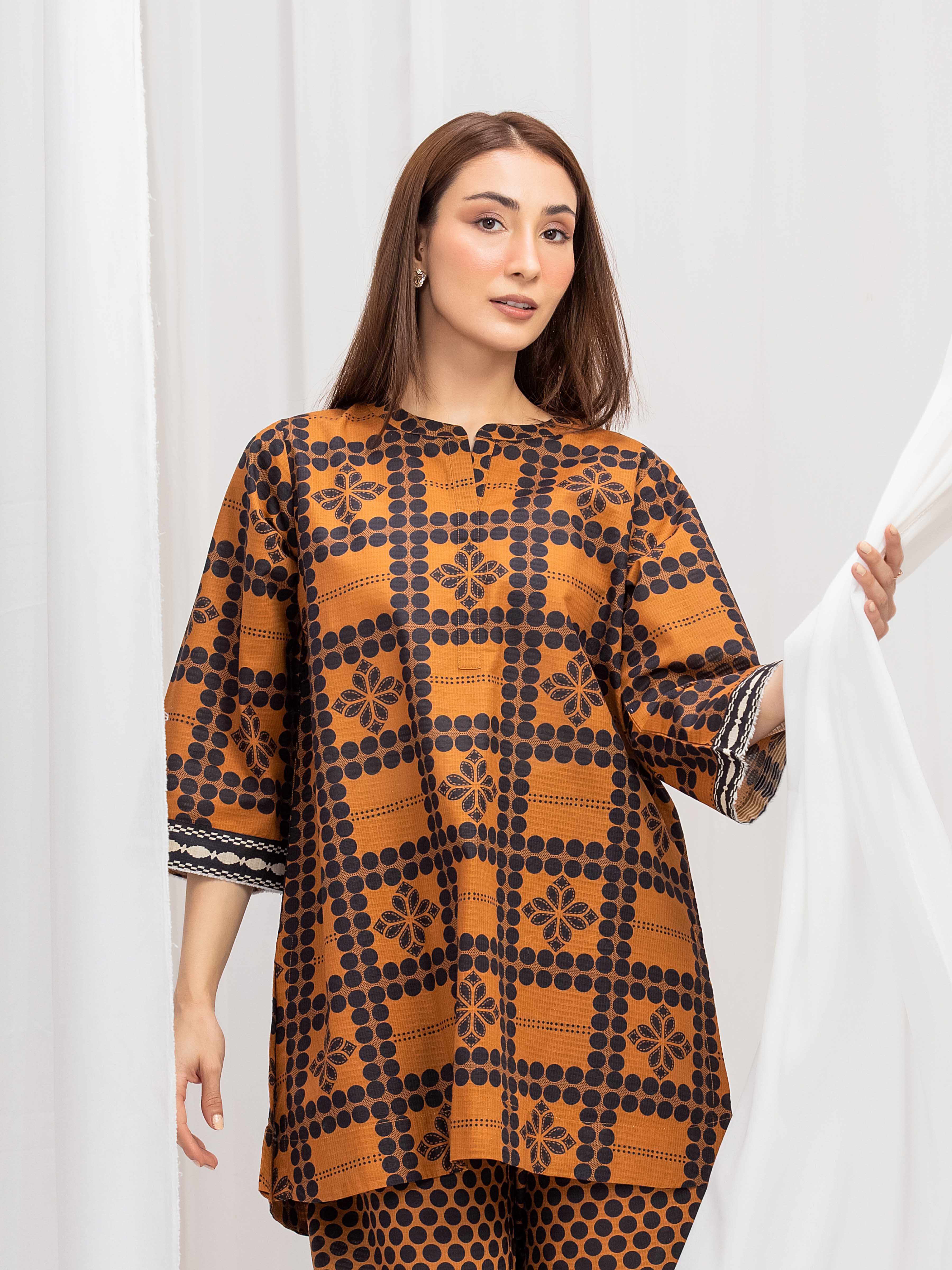 Printed Lawn Slub Co-Ord Set - EWTKP5-86006ST - Image 2