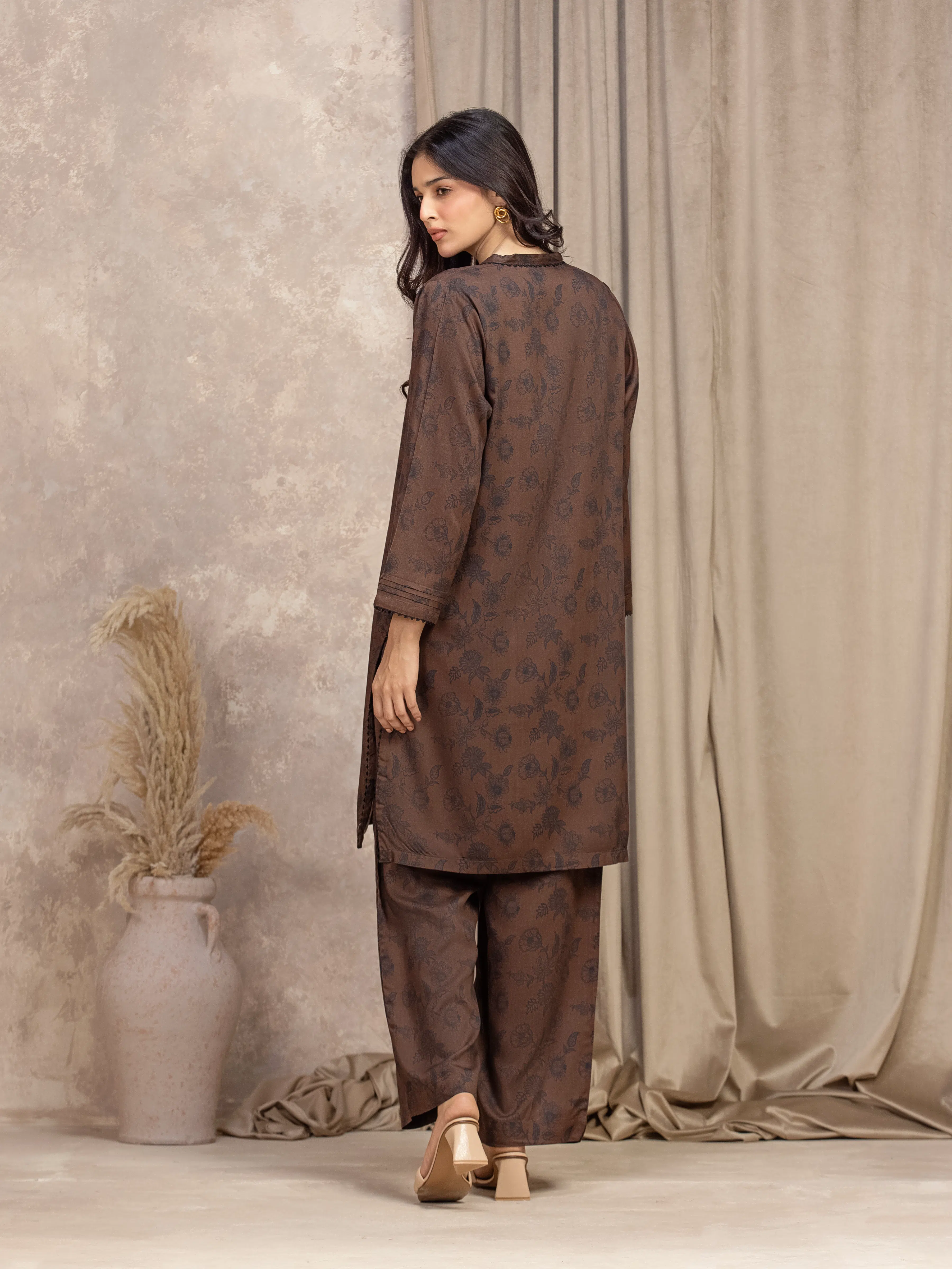 Printed Marina Twill Viscose Co-Ord Set - EWTKP5-81379ST - Image 6