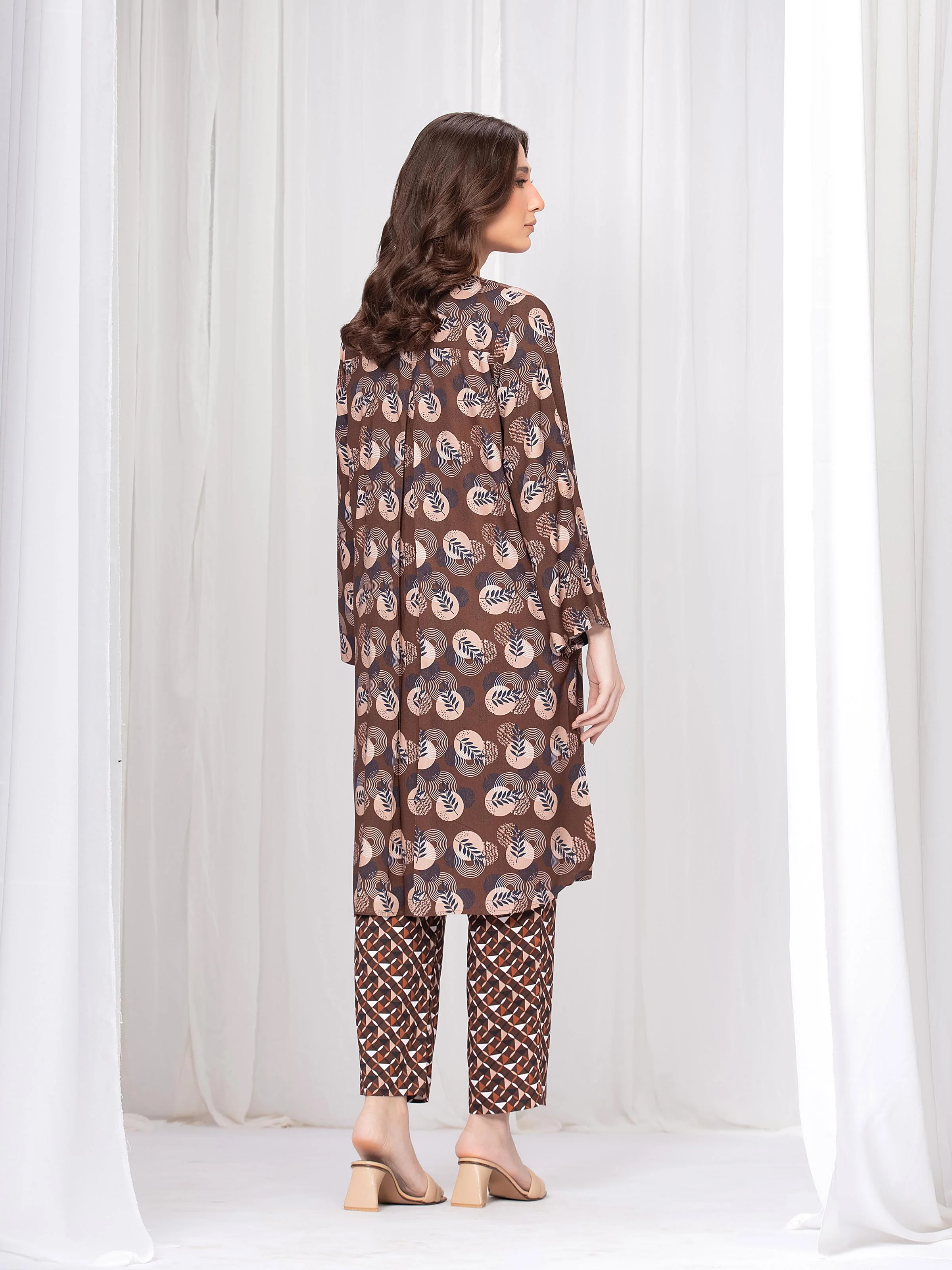 Printed Marina Twill Viscose Co-Ord Set - EWTKP5-81476ST - Image 5