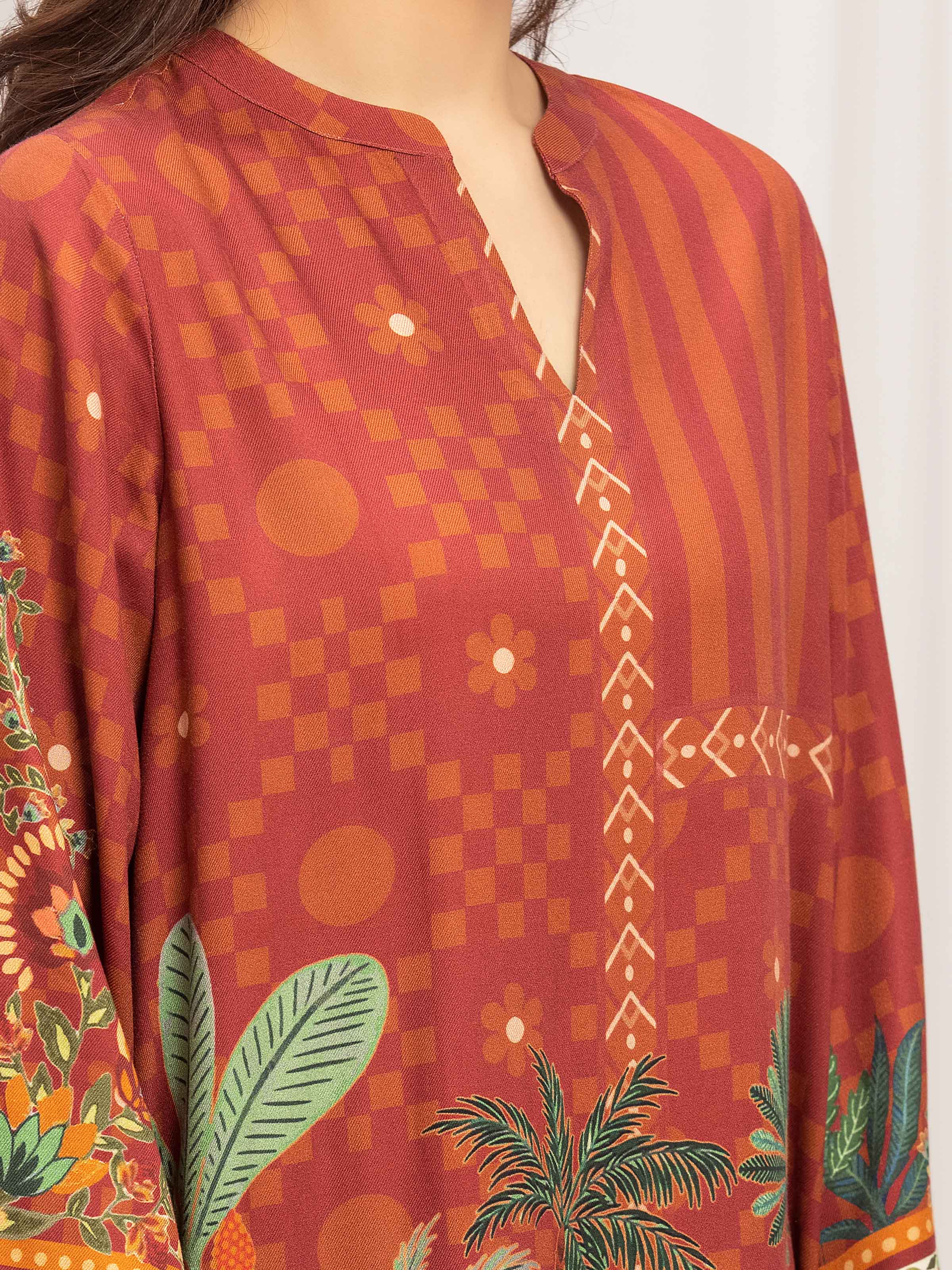 Printed Twill Viscose Co-Ord Set - EWTKP5-84074ST - Image 3