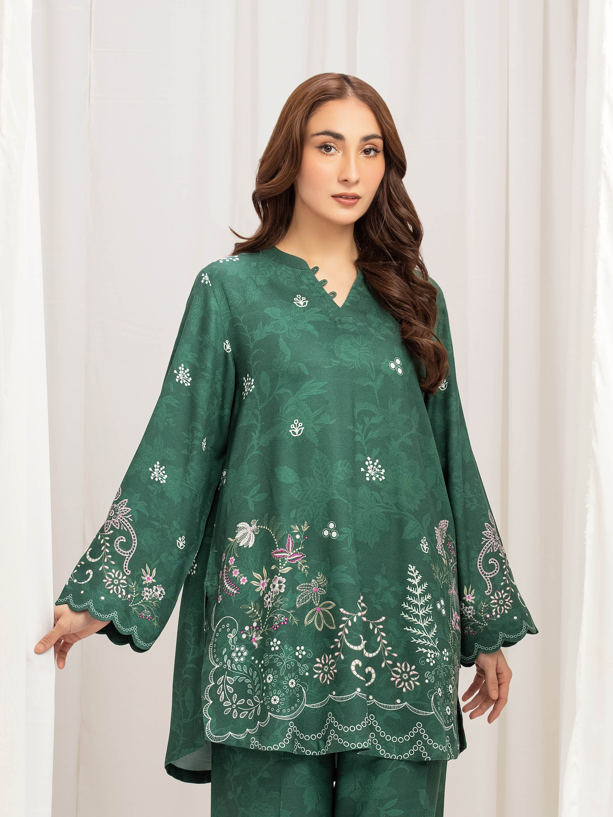 Printed Twill Viscose Co-Ord Set - EWTKP5-84076ST - Image 2