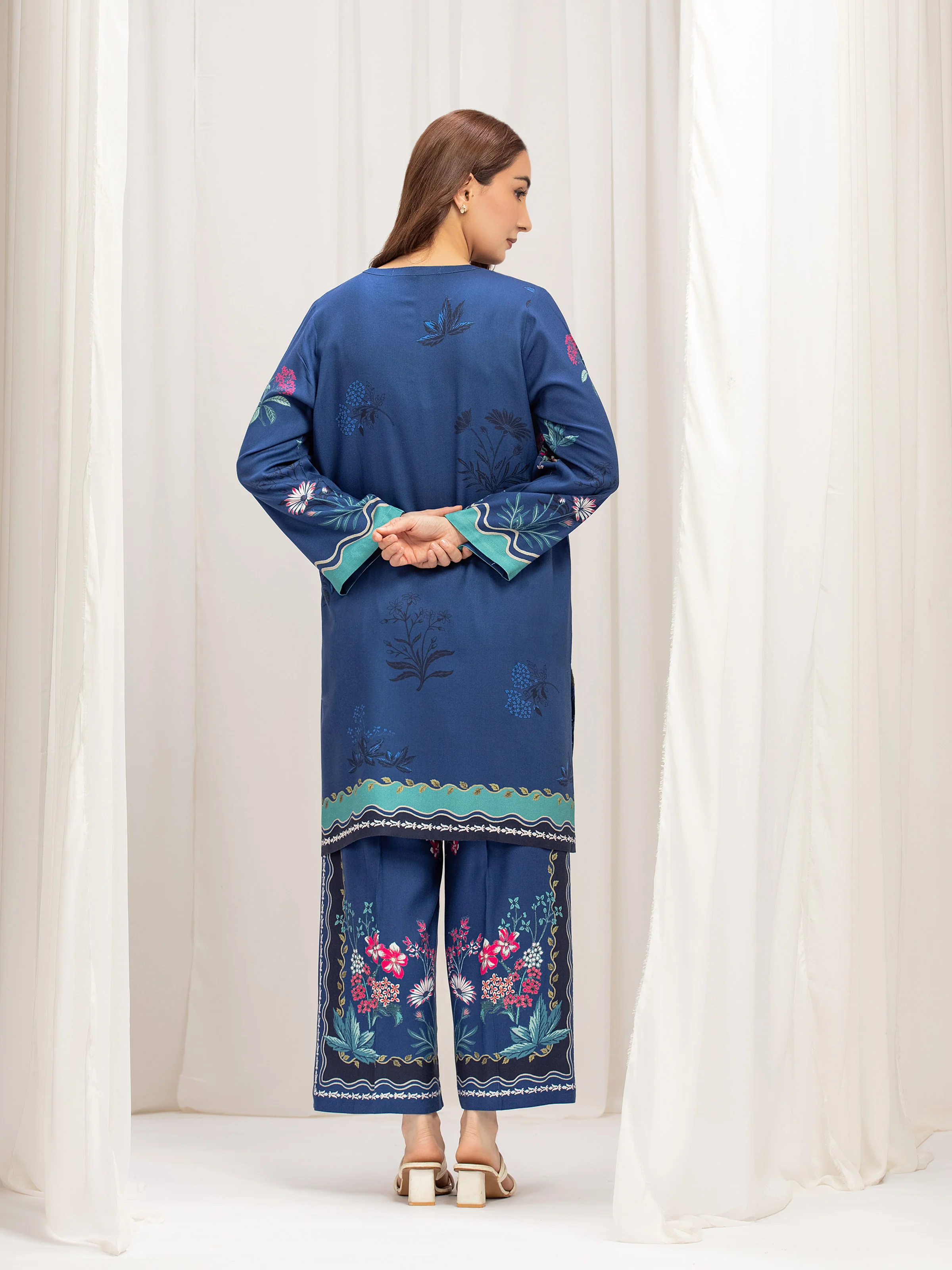 Printed Twill Viscose Co-Ord Set - EWTKP5-84080ST - Image 6
