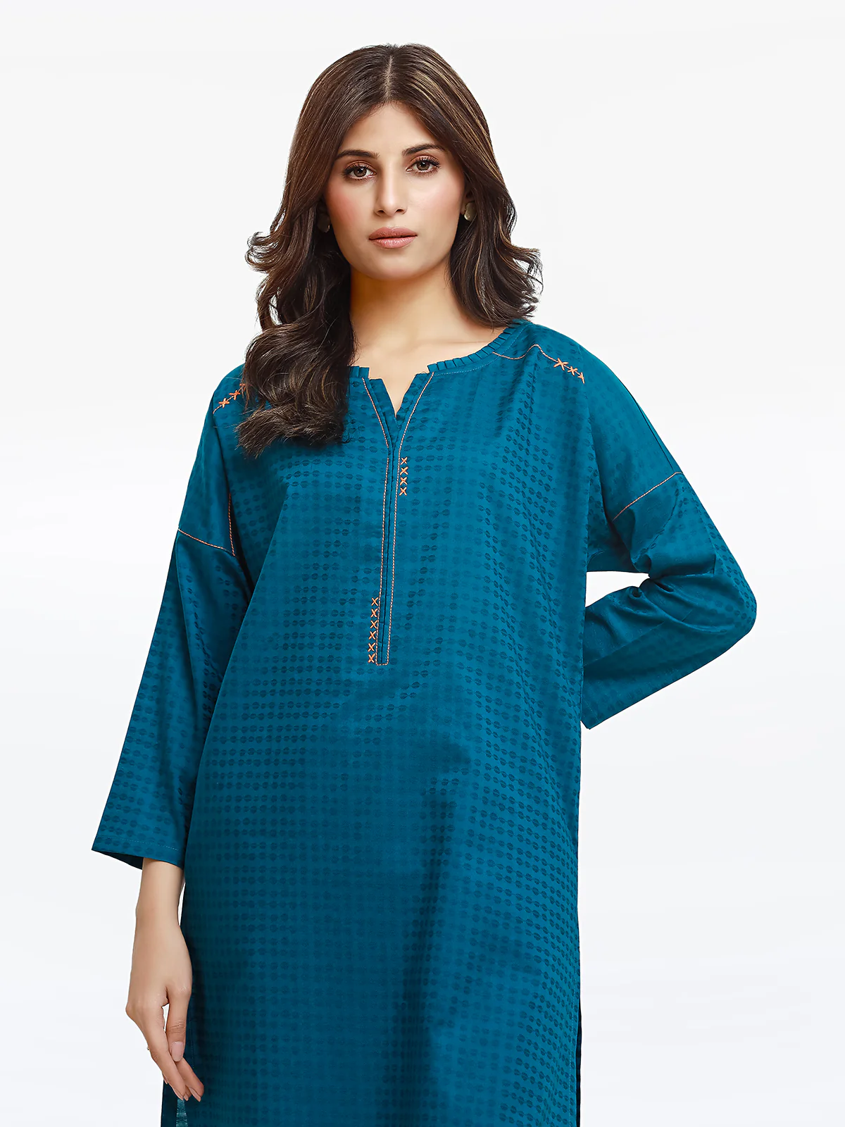Solid Dobby Co-Ord Set - EWTKS24-68976ST - Image 2