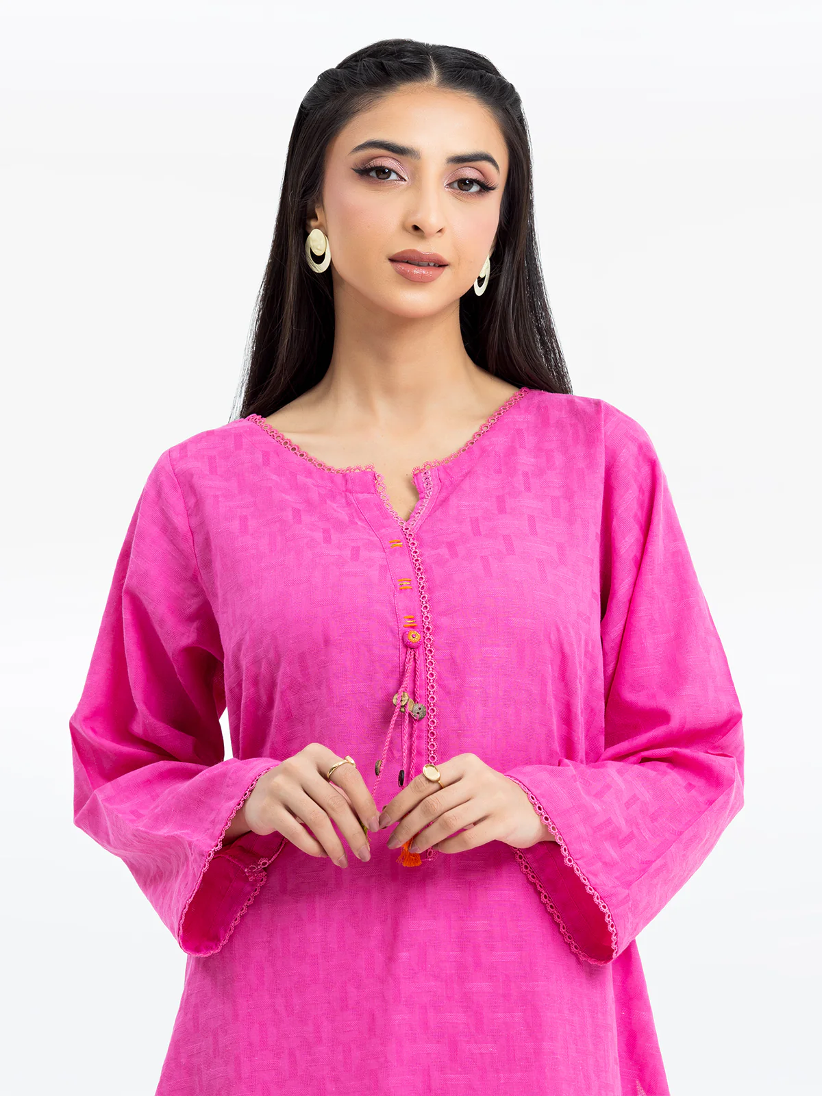 Solid Dobby Co-Ord Set - EWTKS24-69700ST - Image 2