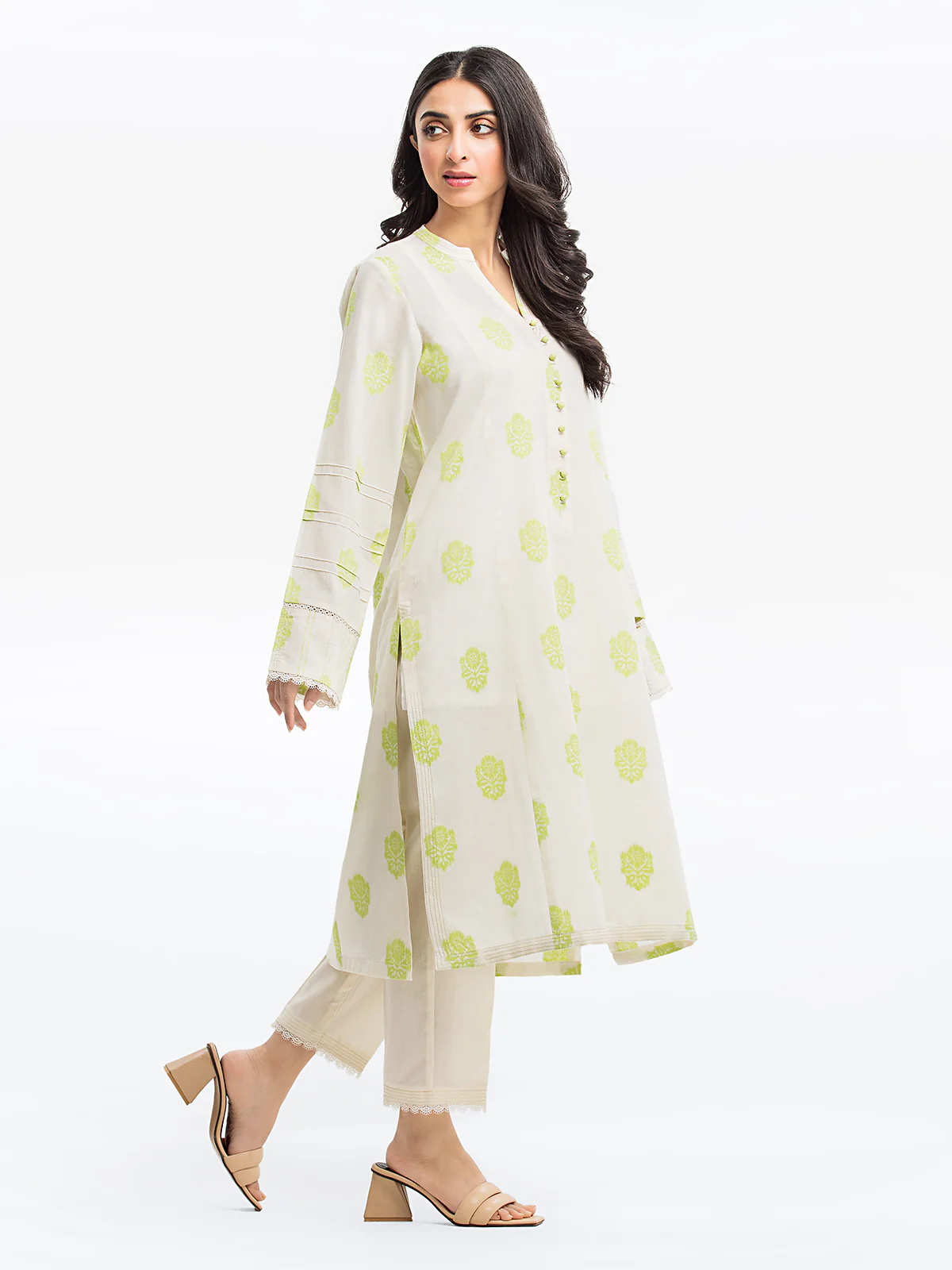 Solid Jacquard Shirt Trouser - EWTKS24-80096ST - Image 4