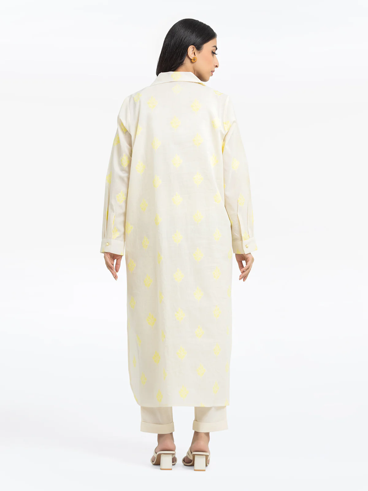 Printed Jacquard Shirt Trouser - EWTKS24-80097ST - Image 6